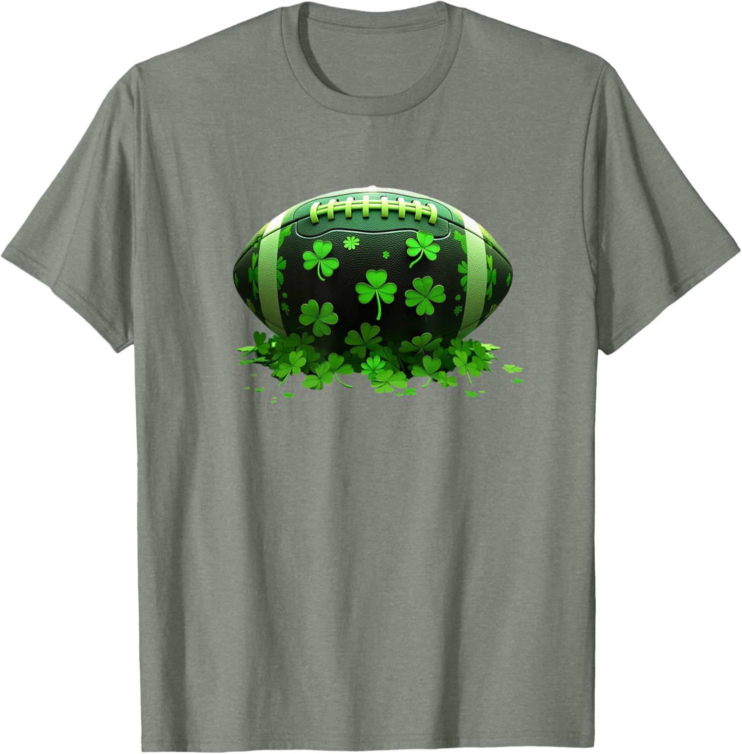 Lucky Shamrock Football Lovers T-Shirt for St Patricks Day Fun - 6