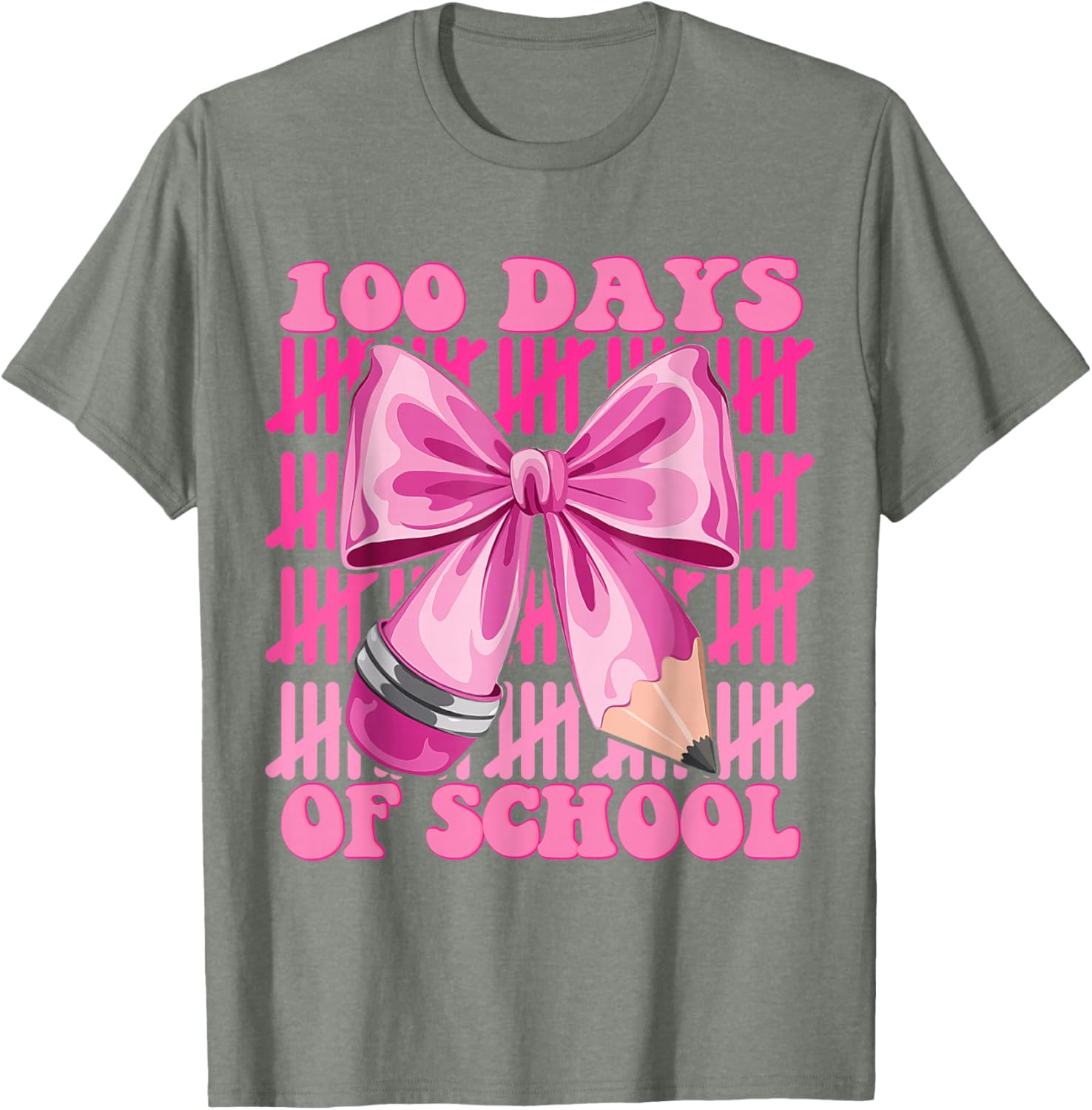 100 Days of School Girls Coquette Bow T-Shirt for Celebrating Milestones - 14