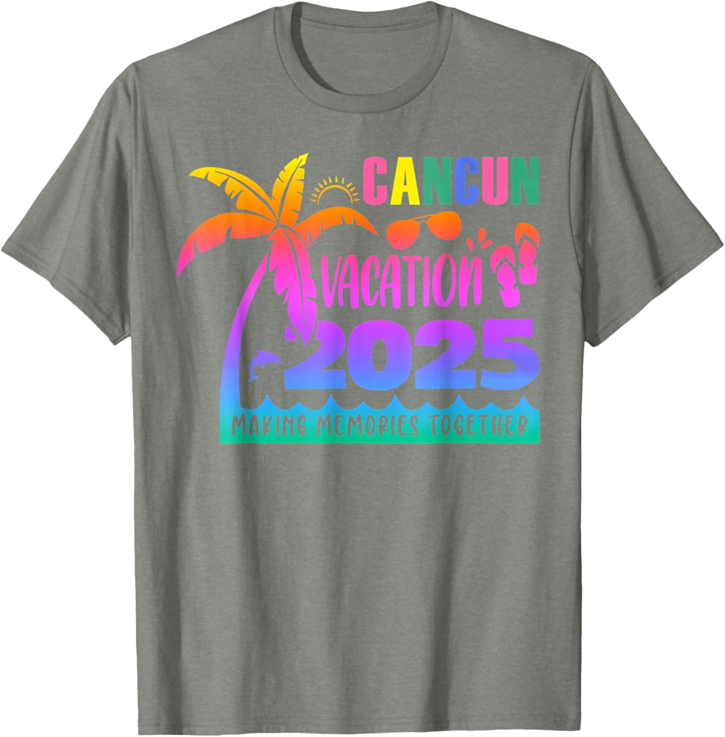 Cancun Vacation 2025 Summer Memories T-Shirt for Family Fun - 14
