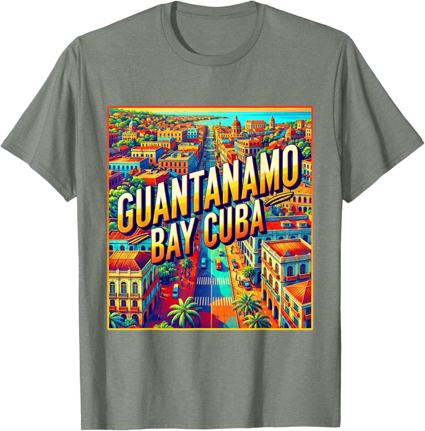 Vintage Retro Guantanamo Bay Cuba T-Shirt for Family Trips - 13