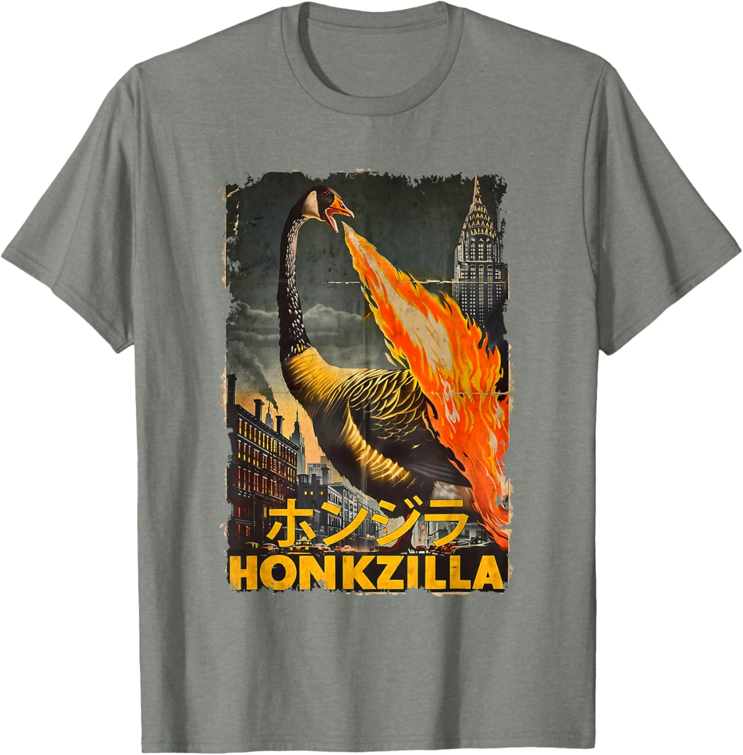 Vintage Honkzilla Silly Goose Catzilla T-Shirt for Fun, Quirky Style - 29