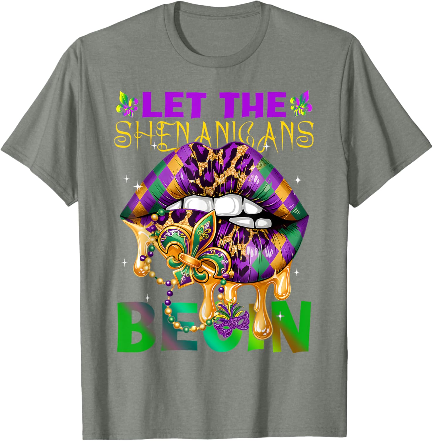 Let The Shenanigans Begin Mardi Gras T-Shirt for Kids and Adults - 26