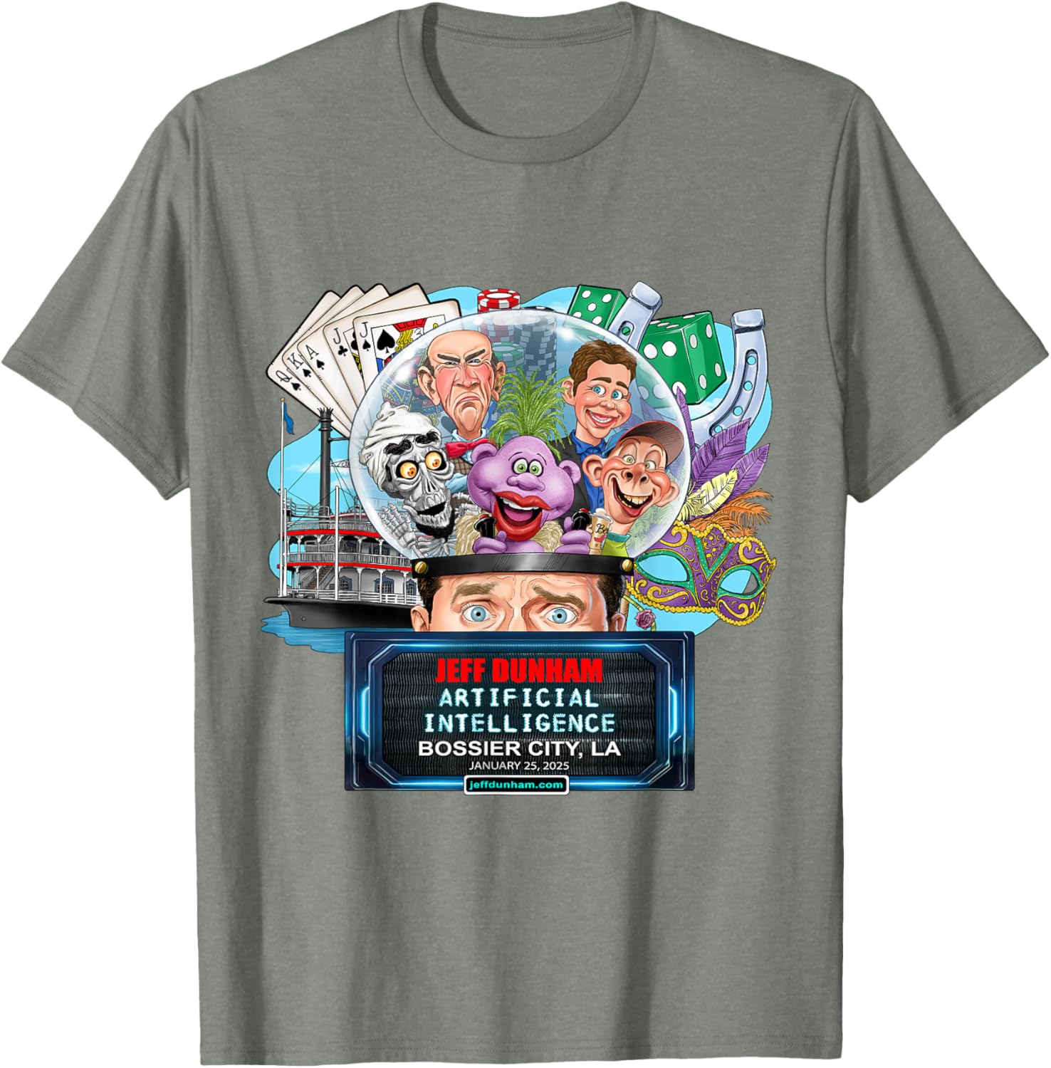 Jeff Dunham Bossier City LA 2025 T-Shirt for Comedy Fans and Collectors - 16