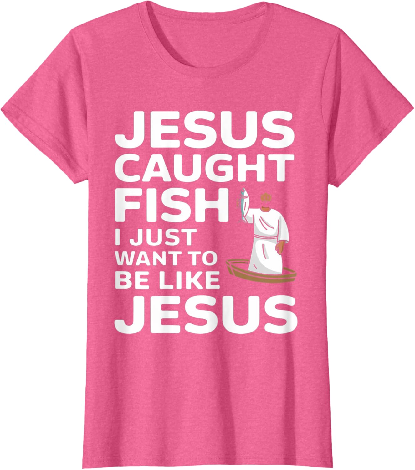 Jesus Fishing Design T-Shirt for Faithful Anglers - Catch the Spirit! - 3