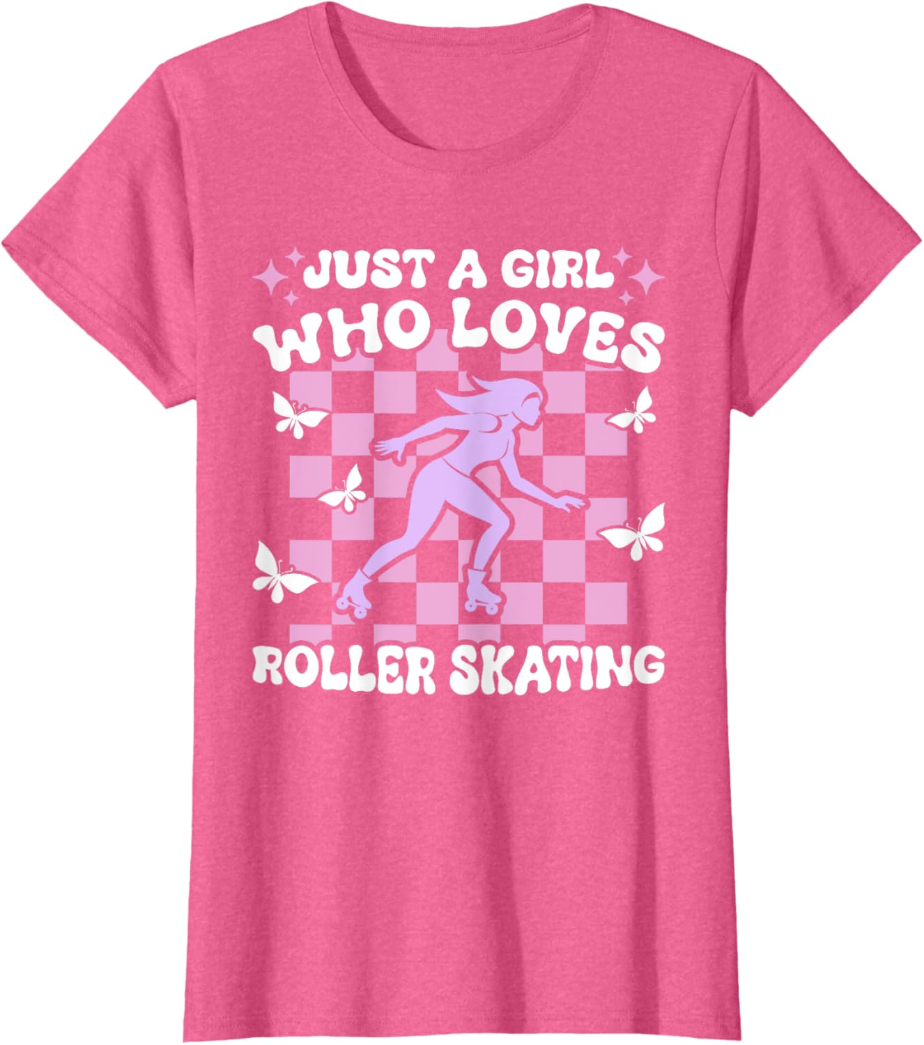 Just A Girl Who Loves Roller Skating Cute T-Shirt for Girls - 4