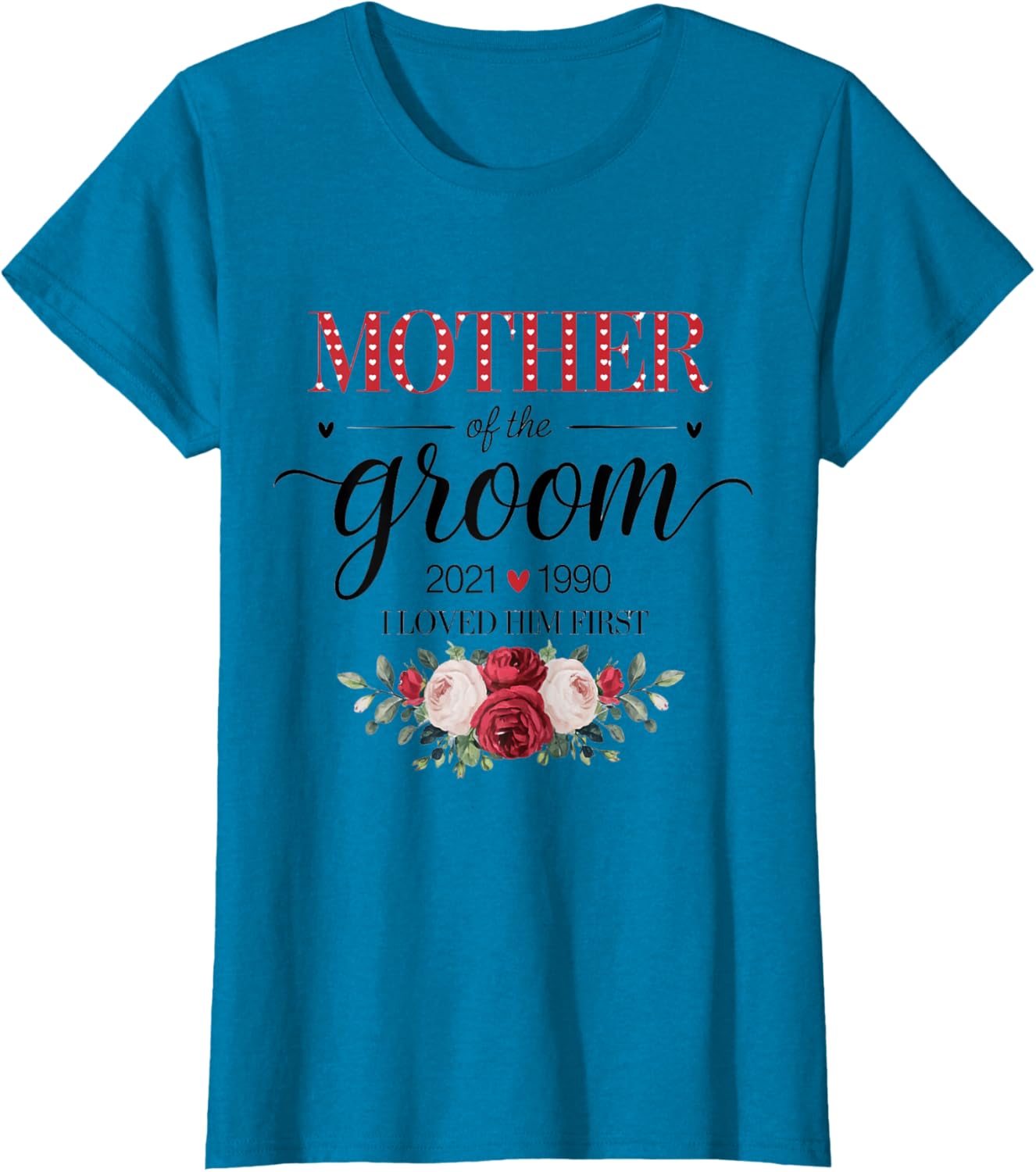 Personalized Mother of the Groom Wedding Day T-Shirt for Mom - 1