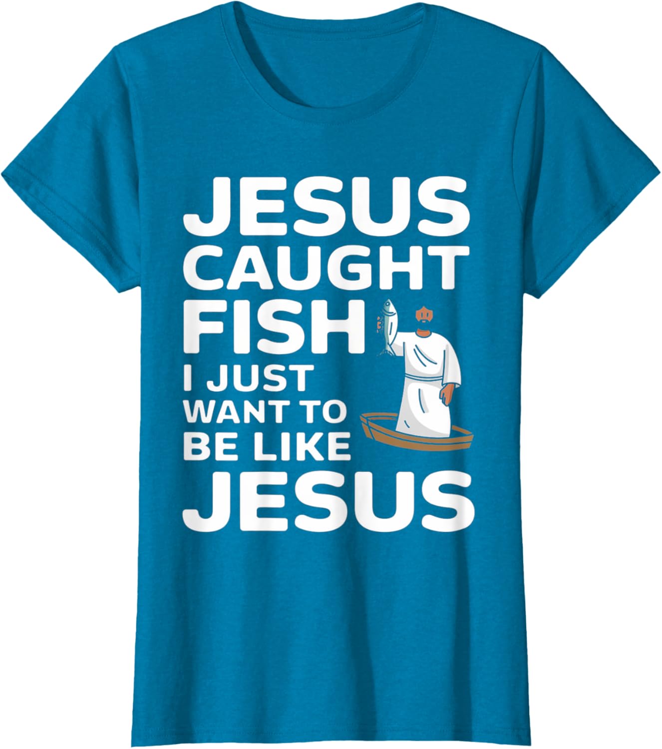Jesus Fishing Design T-Shirt for Faithful Anglers - Catch the Spirit! - 12