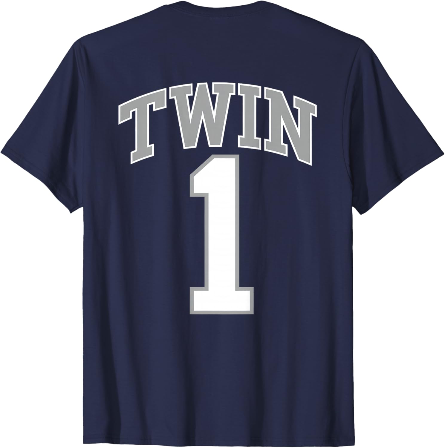 Matching TWIN 1 and TWIN 2 Funny Jersey T-Shirts for Adults and Kids - 7