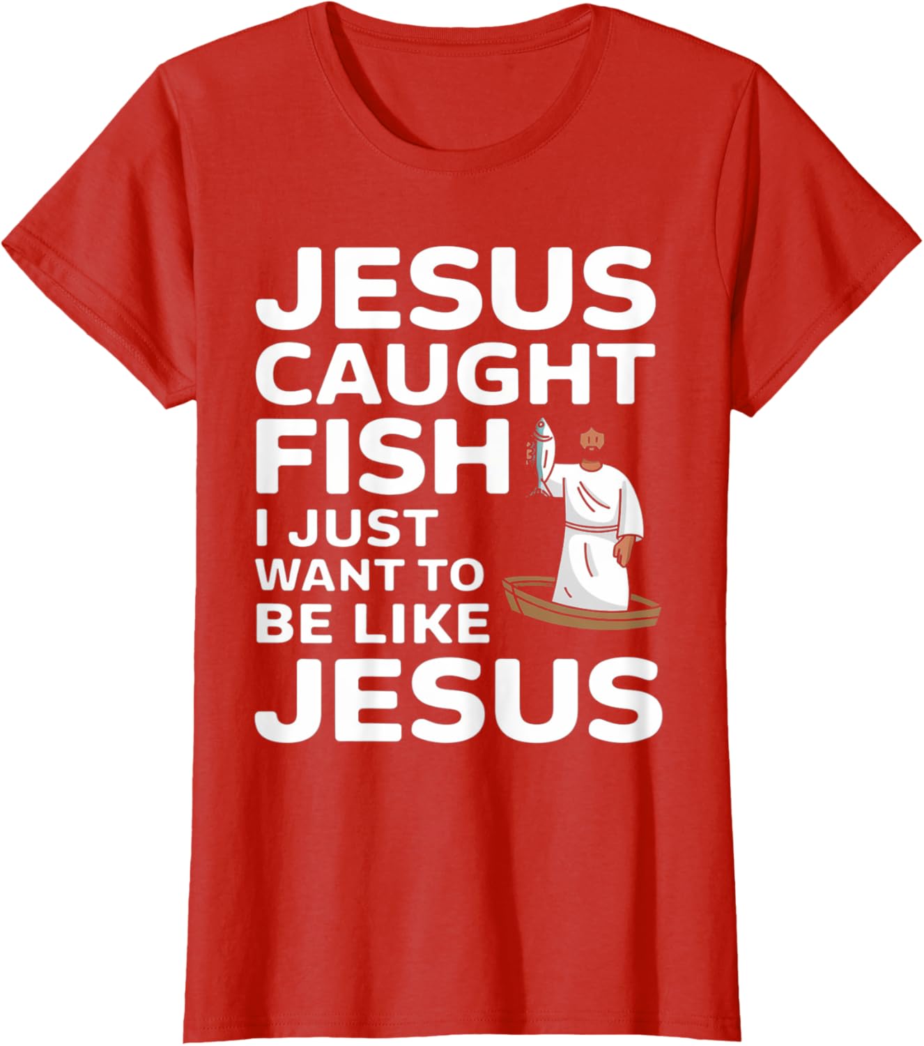 Jesus Fishing Design T-Shirt for Faithful Anglers - Catch the Spirit! - 8