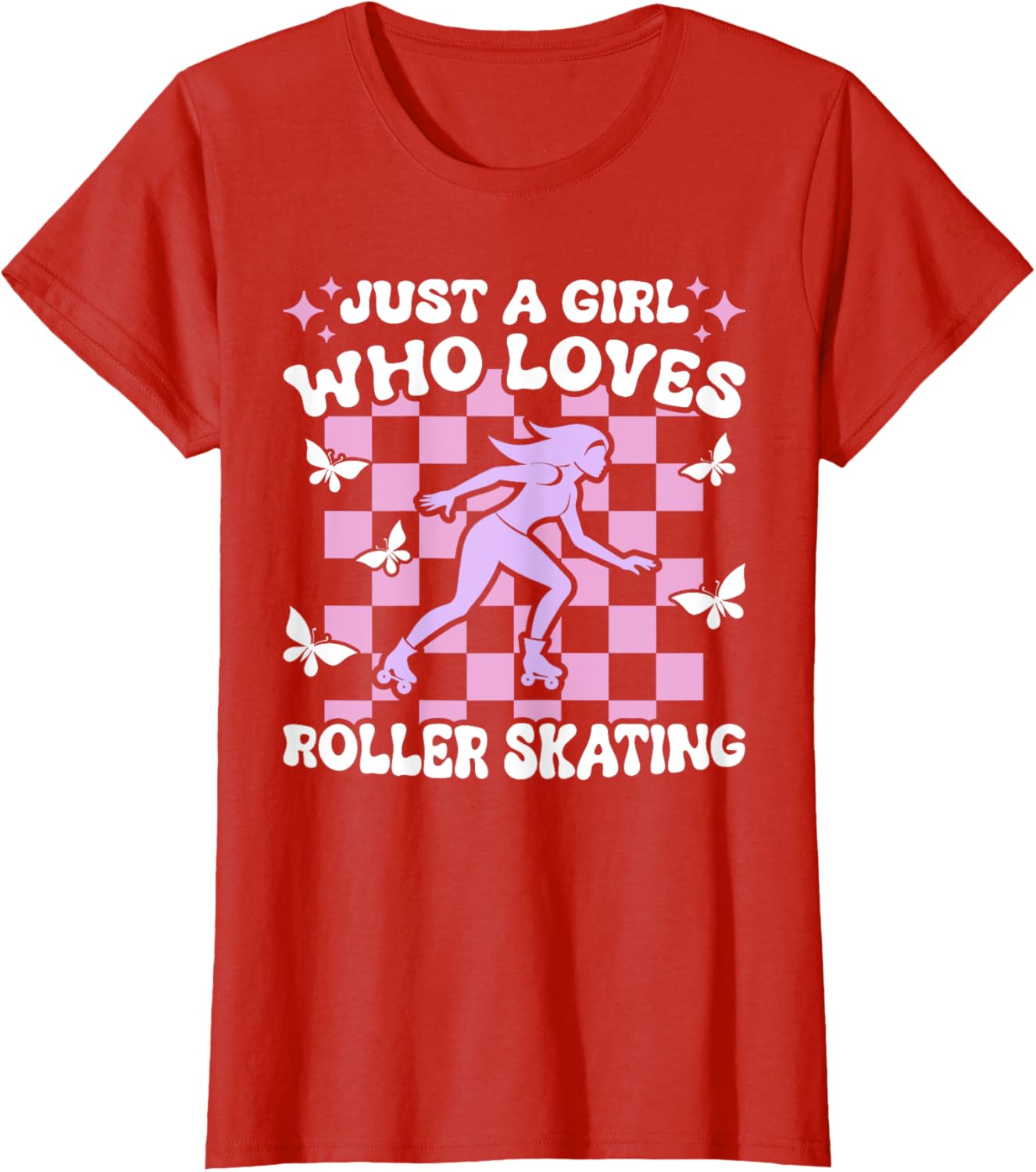 Just A Girl Who Loves Roller Skating Cute T-Shirt for Girls - 8