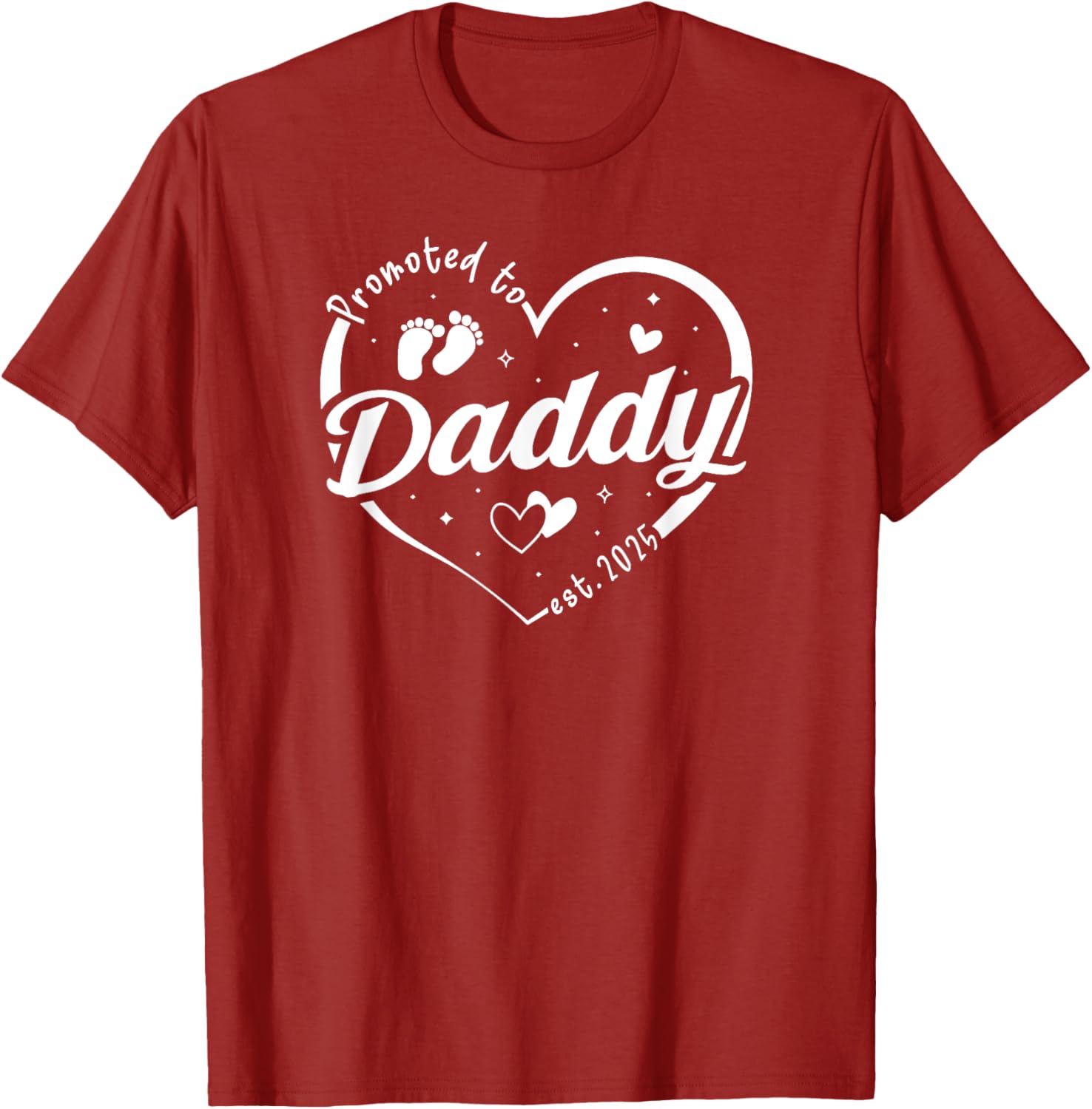 Promoted to Daddy Est 2025 Father's Day T-Shirt for Soon-to-Be Dads - 14