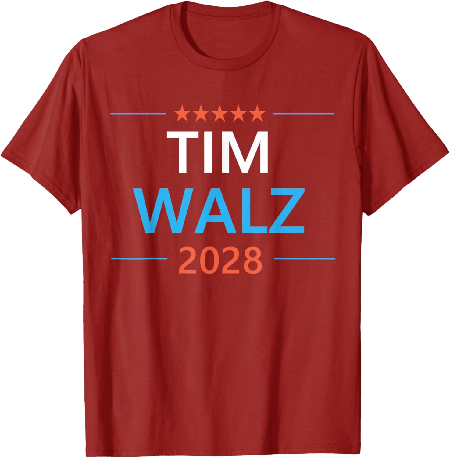 Tim Walz 2028 Presidential Campaign T-Shirt for Supporters and Fans - 1