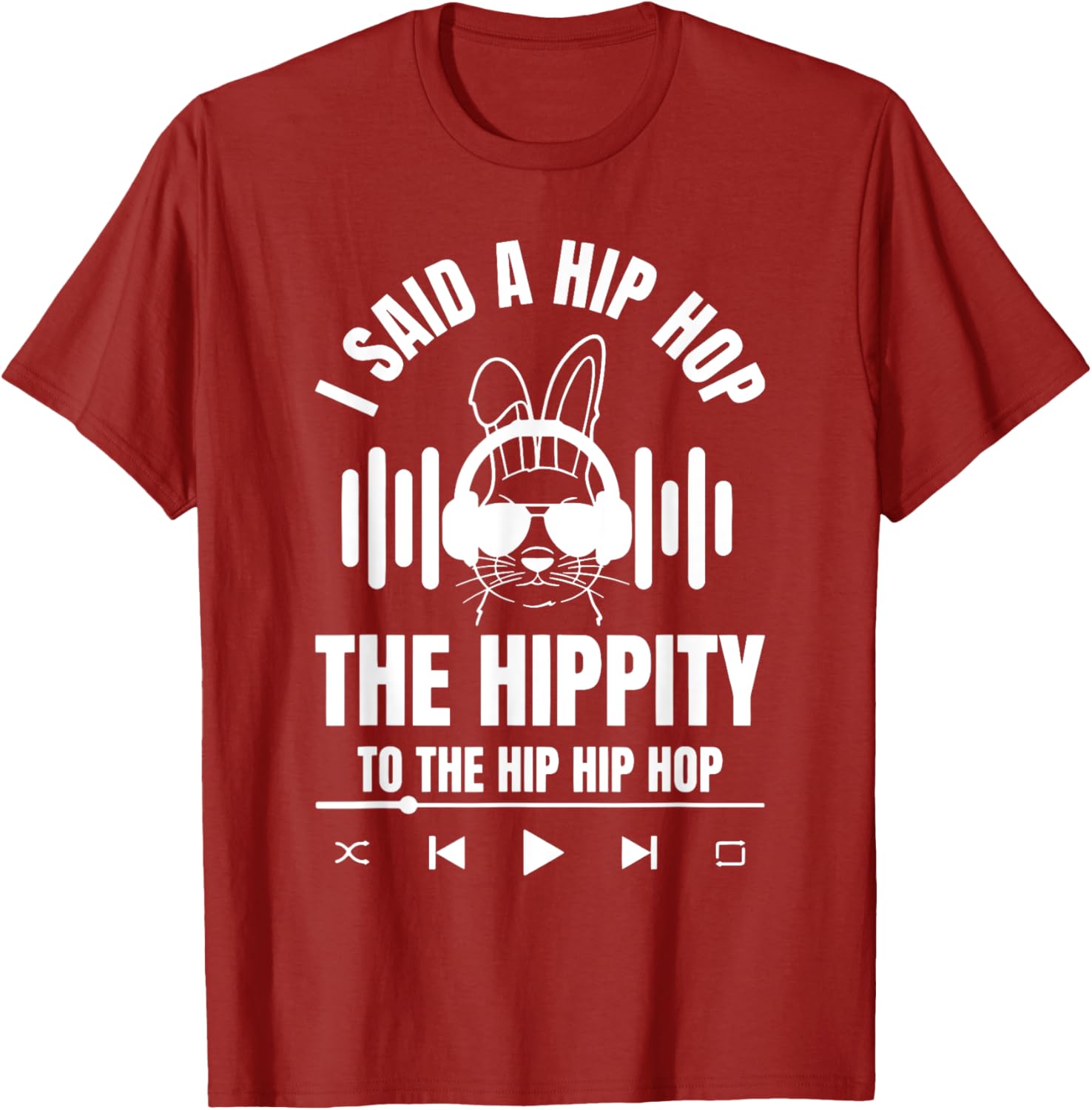Funny Hip Hop Bunny Easter T-Shirt for Trendy Holiday Style - 16