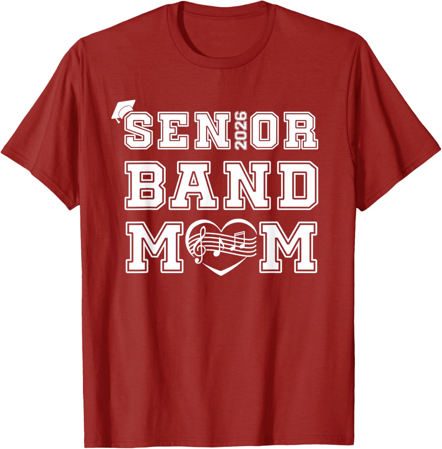 Senior Marching Band Mom Class Of 2026 T-Shirt for Women - Perfect Gift! - 7
