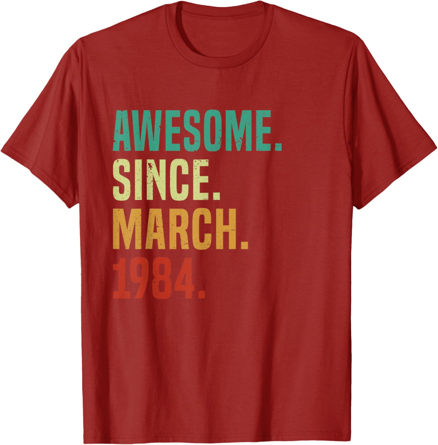 41 Years Awesome Since March 1984 Vintage 41st Birthday T-Shirt - 1