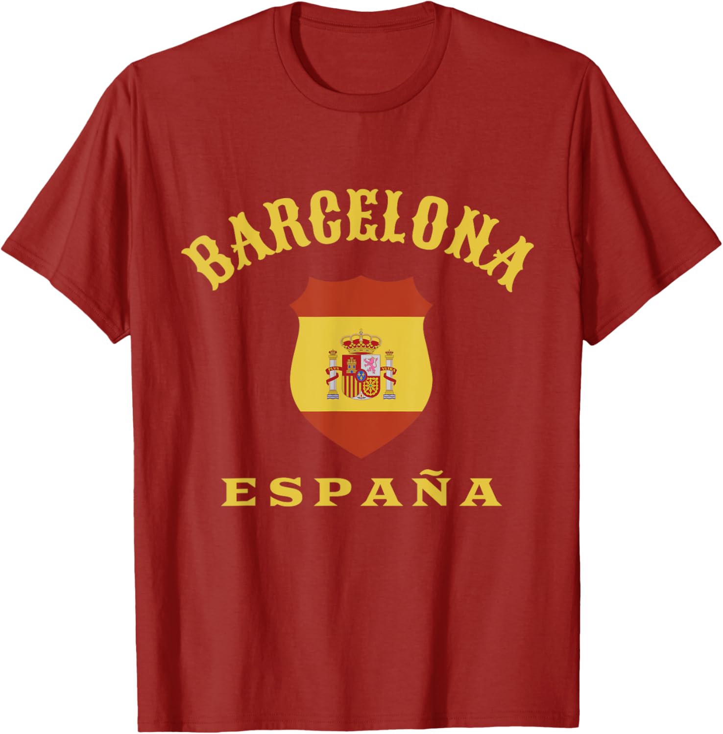 Barcelona Spain Flag T-Shirt for Men Women Kids Stylish Red España Tee - 7