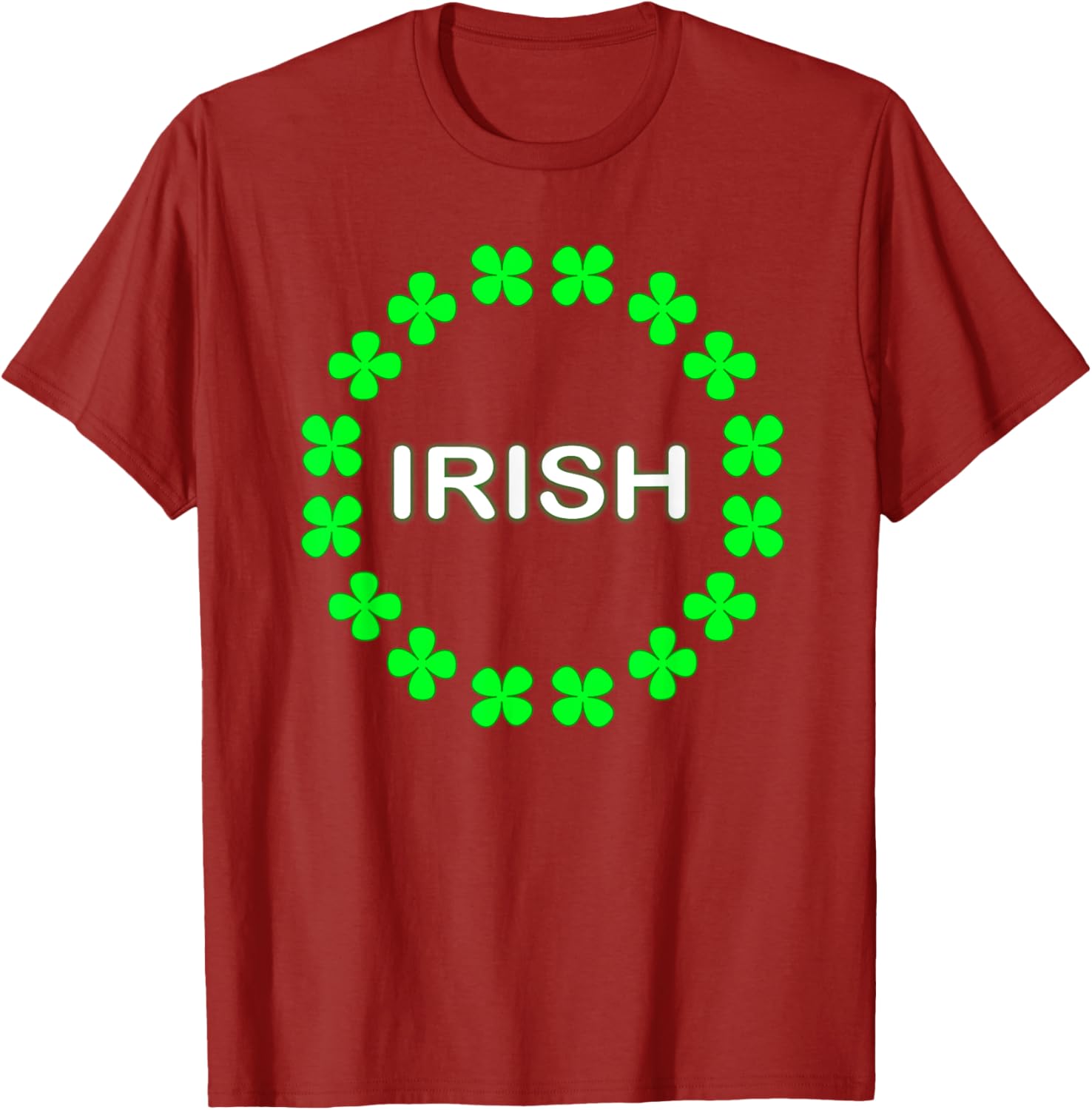 Irish Clover Circle St Patrick's Day T-Shirt for Festive Celebrations - 13