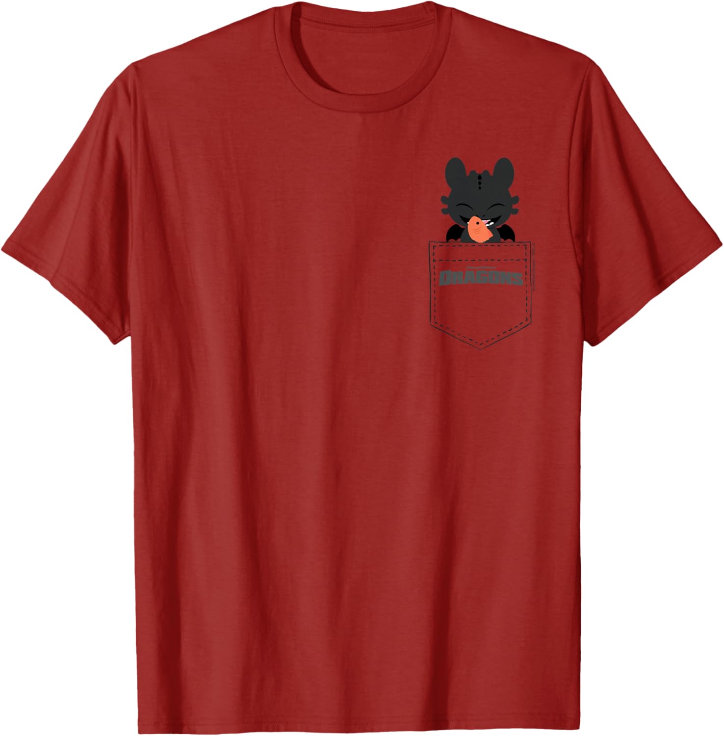 DreamWorks Dragons Toothless Faux Pocket T-Shirt for Fans and Adventures - 20