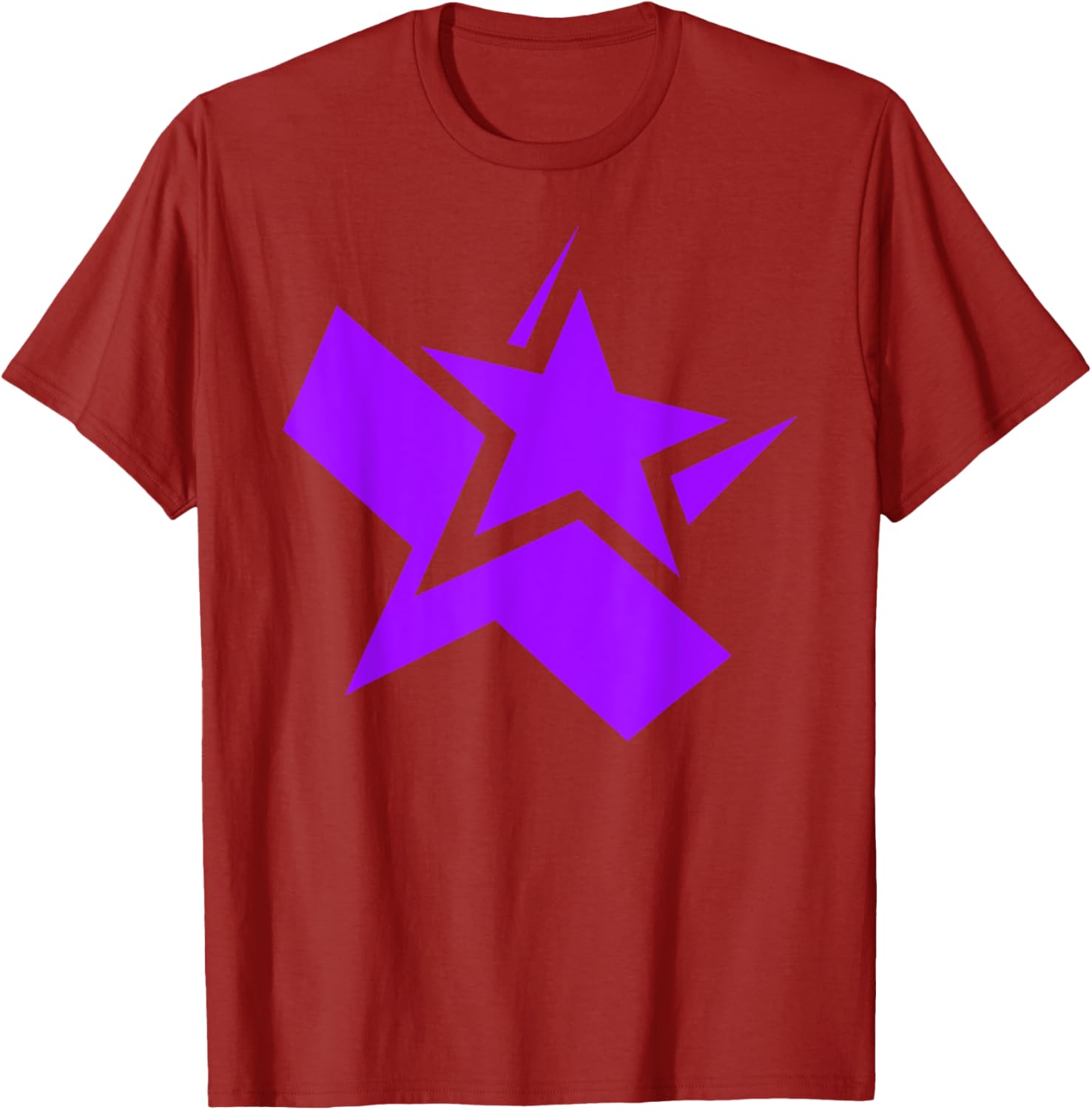 Purple Chunky Star Graphic T-Shirt for Stylish Casual Wear - 9