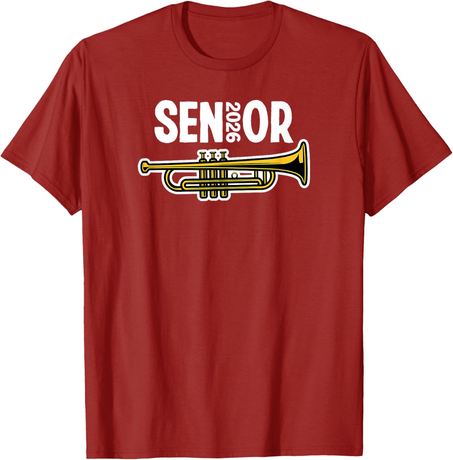 2026 Senior Trumpet Player Marching Band T-Shirt for Music Lovers - 14