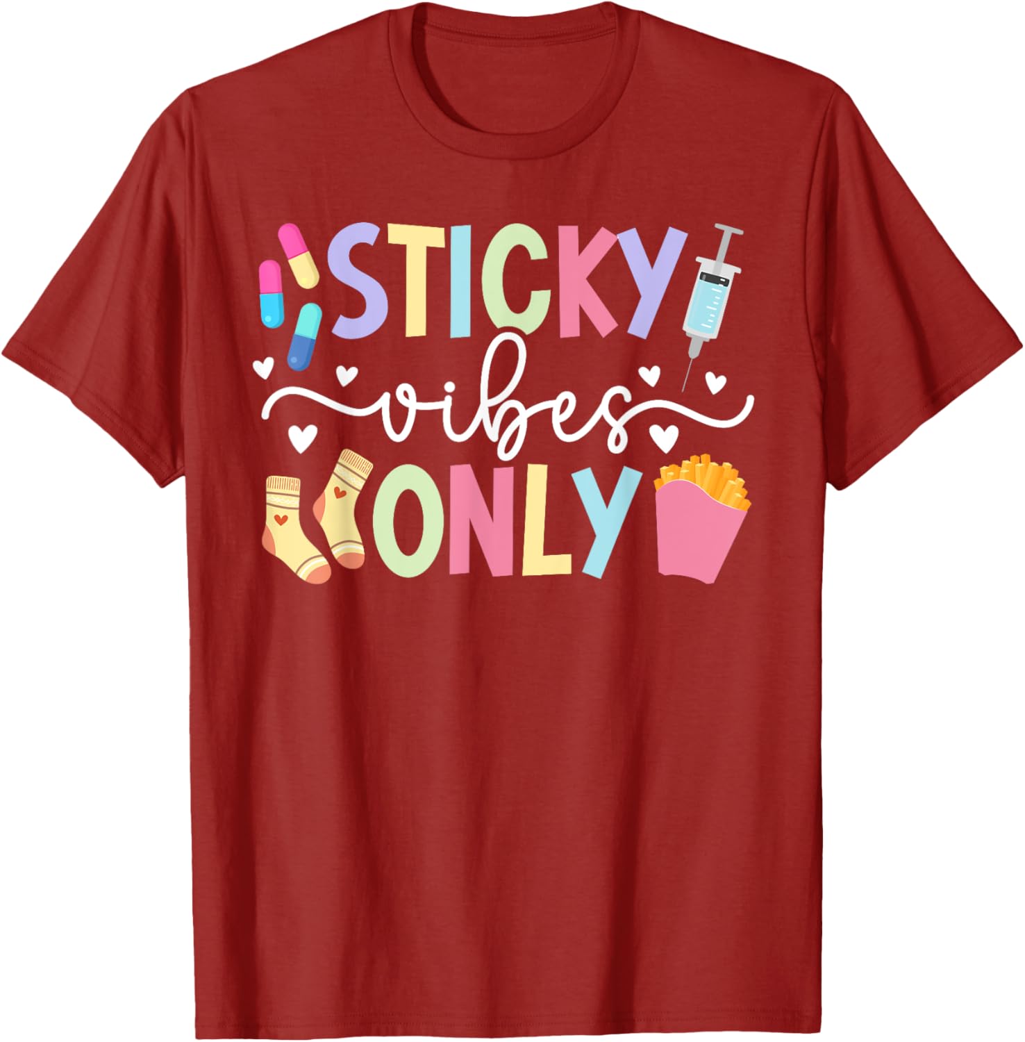 Sticky Vibes Only IVF Mom Transfer Day T-Shirt for Fertility Support - 6