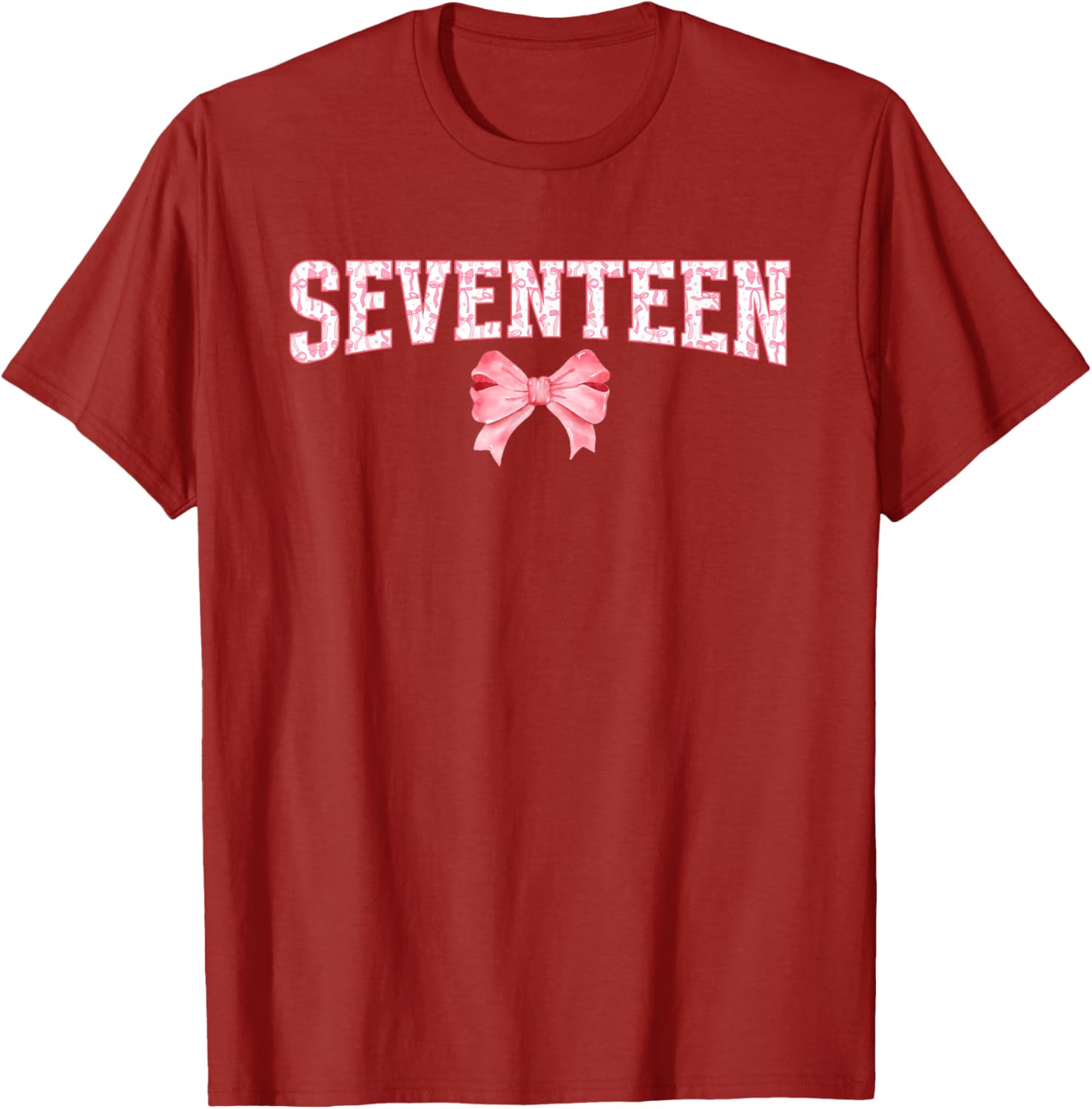 17th Birthday Coquette Bow T-Shirt for Stylish Seventeen Year Olds - 5