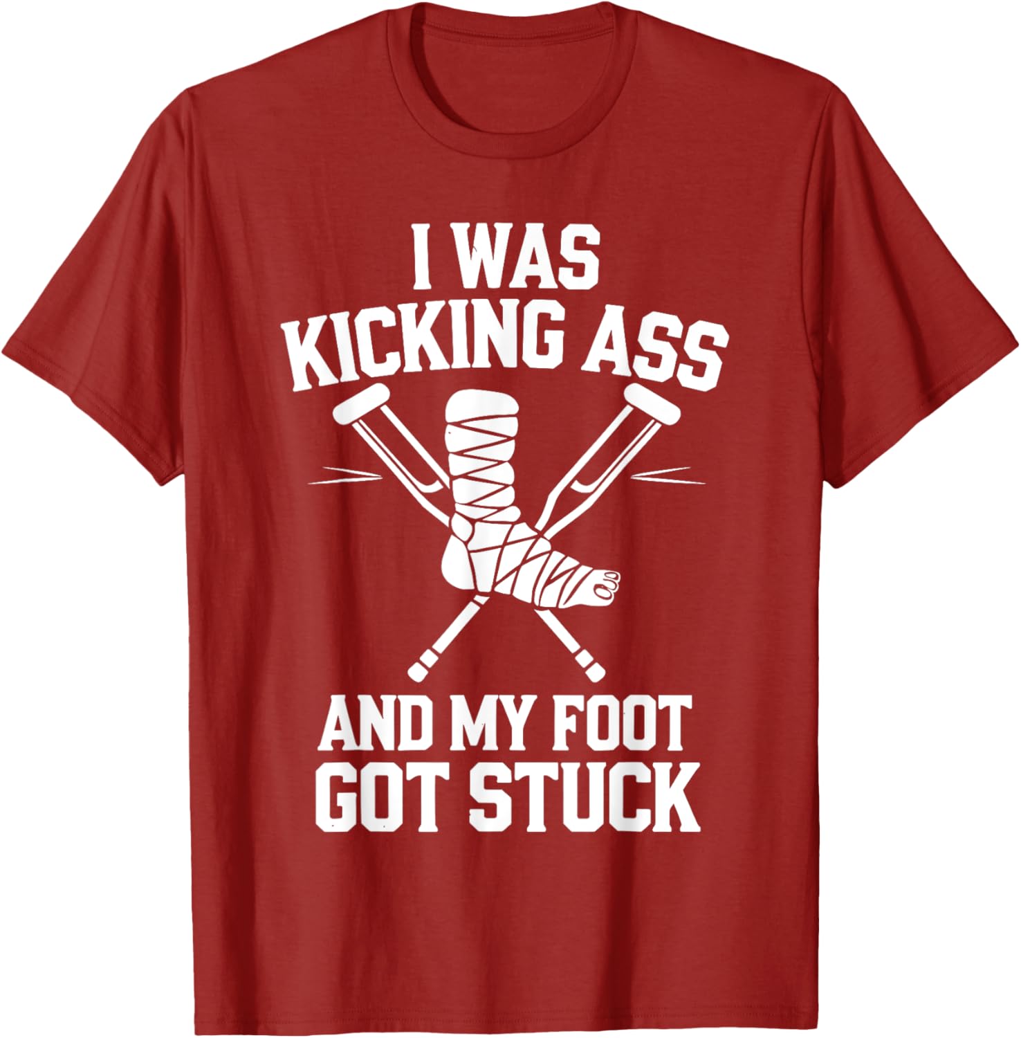 Funny Broken Leg Art T-Shirt for Men, Women, and Kids Surgery Recovery - 3