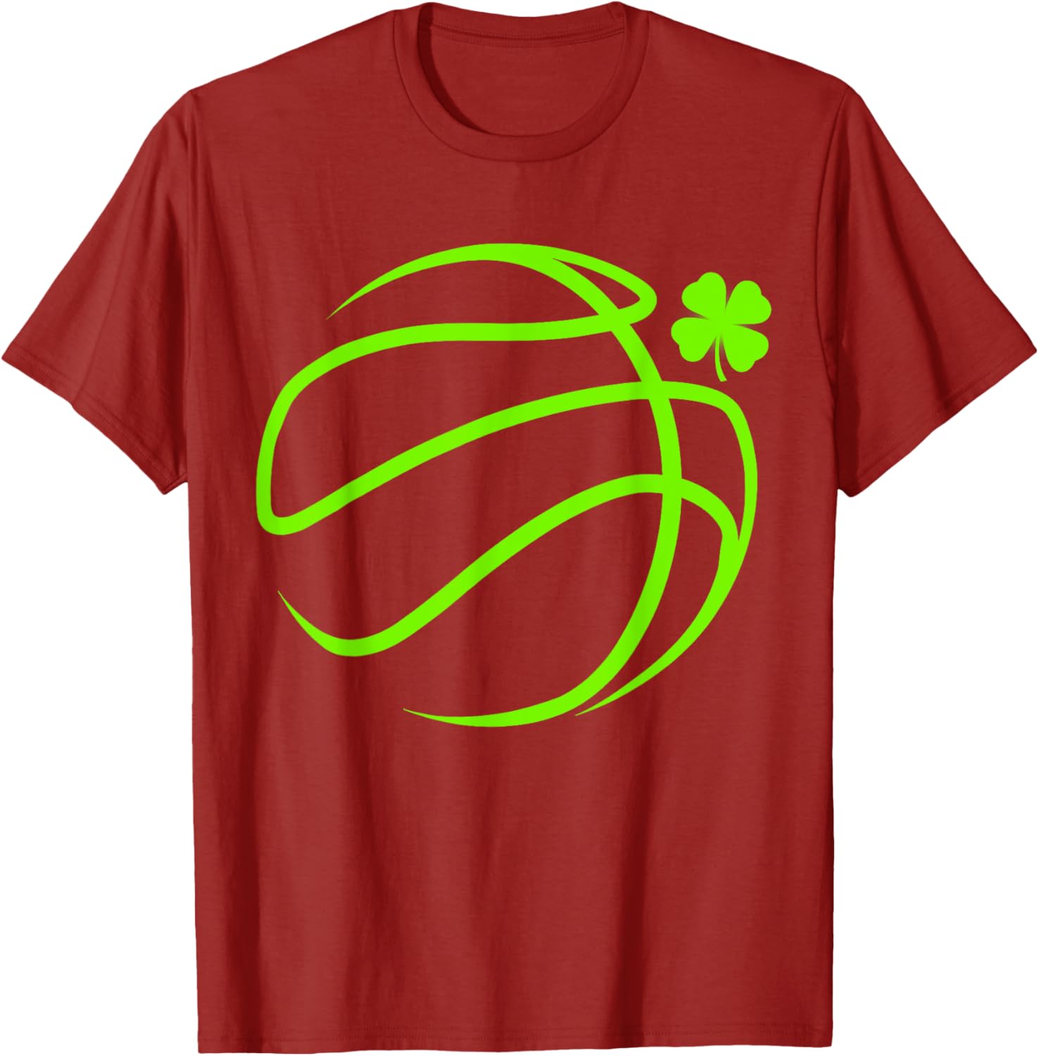Lucky Clover Basketball T-Shirt for St Patrick's Day Fun and Style - 10