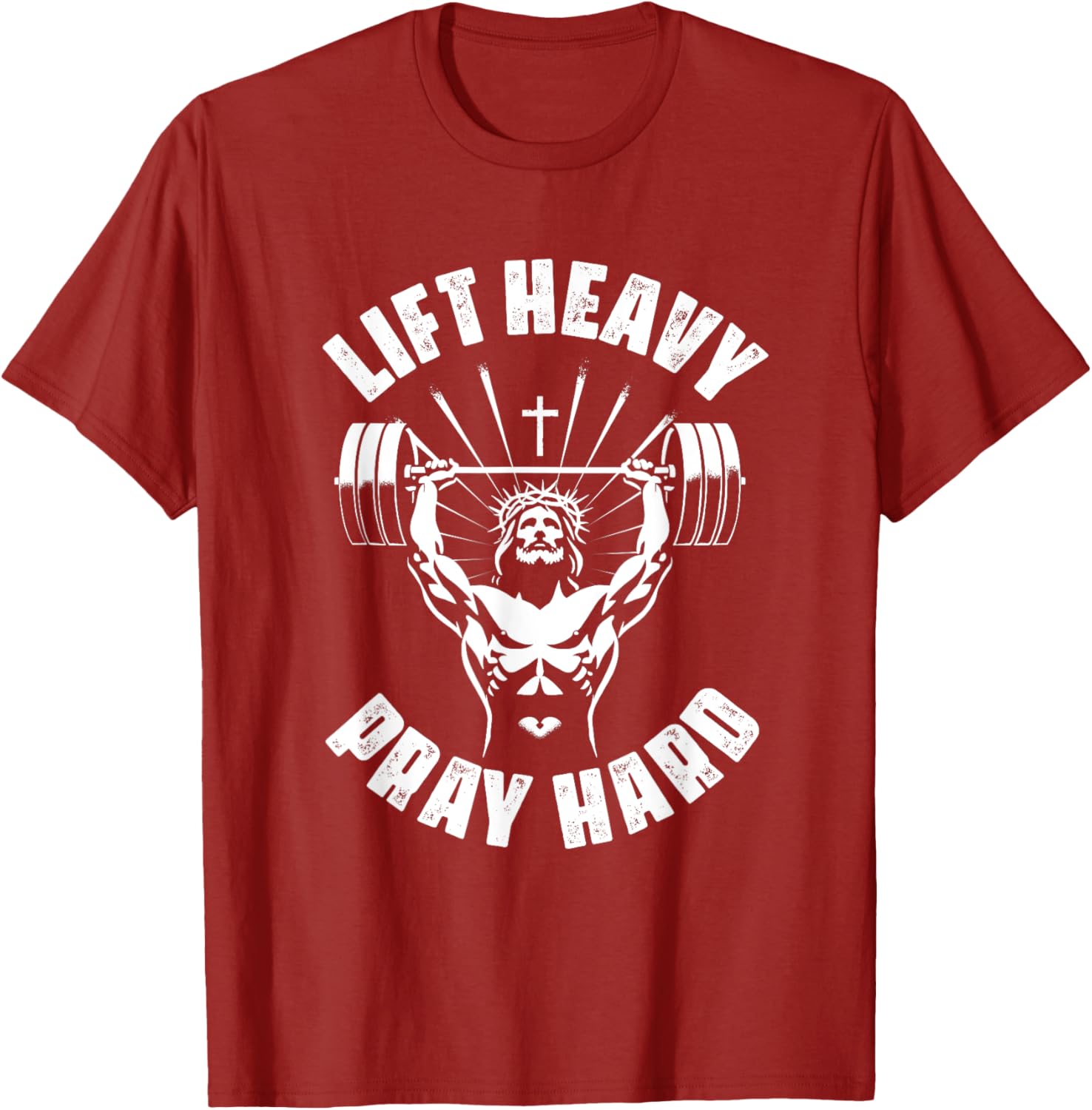 Lift Heavy Pray Hard Christian Bodybuilding T-Shirt for Gym Lovers - 5