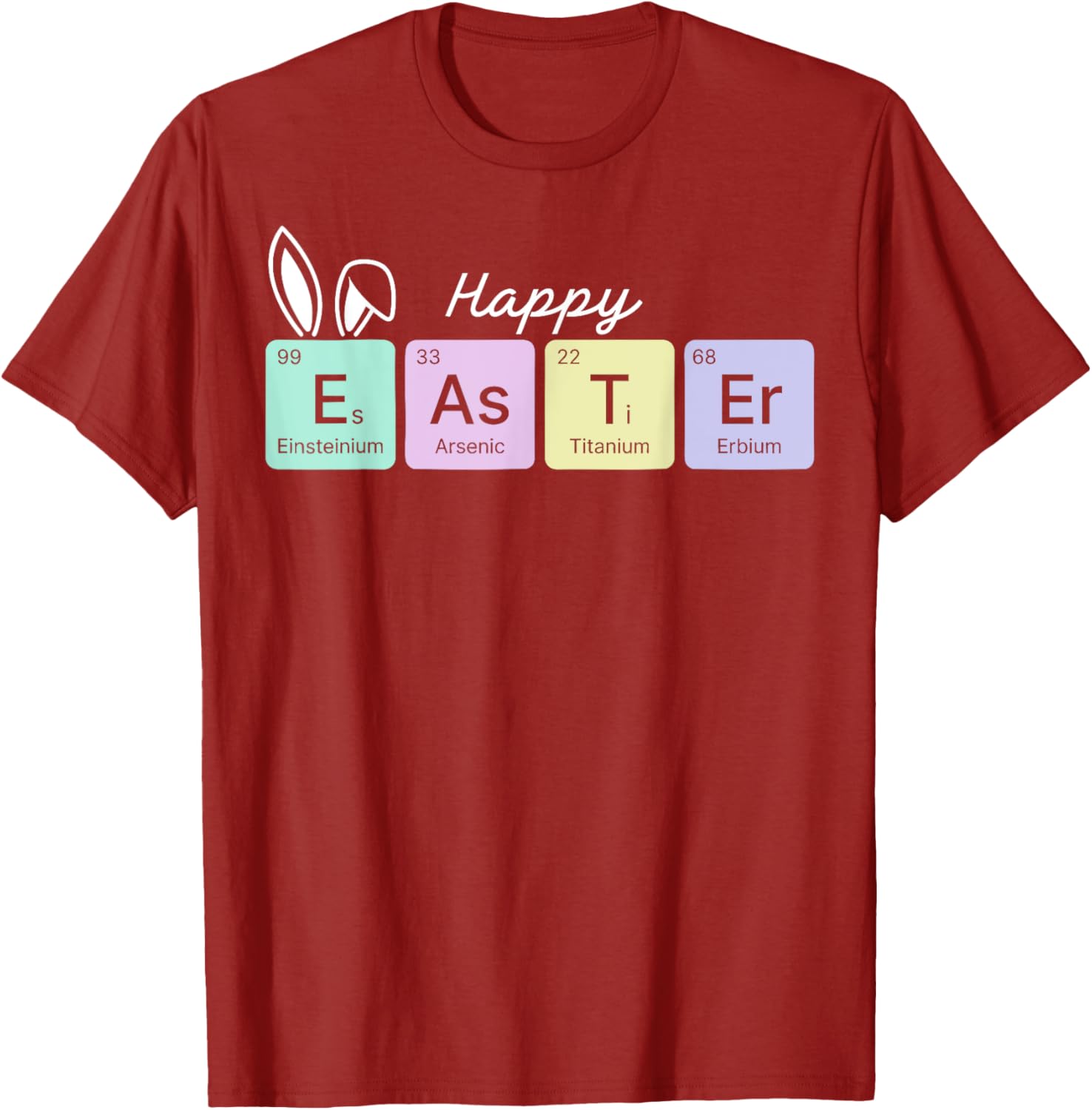 Happy Easter Chemistry Teacher T-Shirt with Periodic Table Design - 11