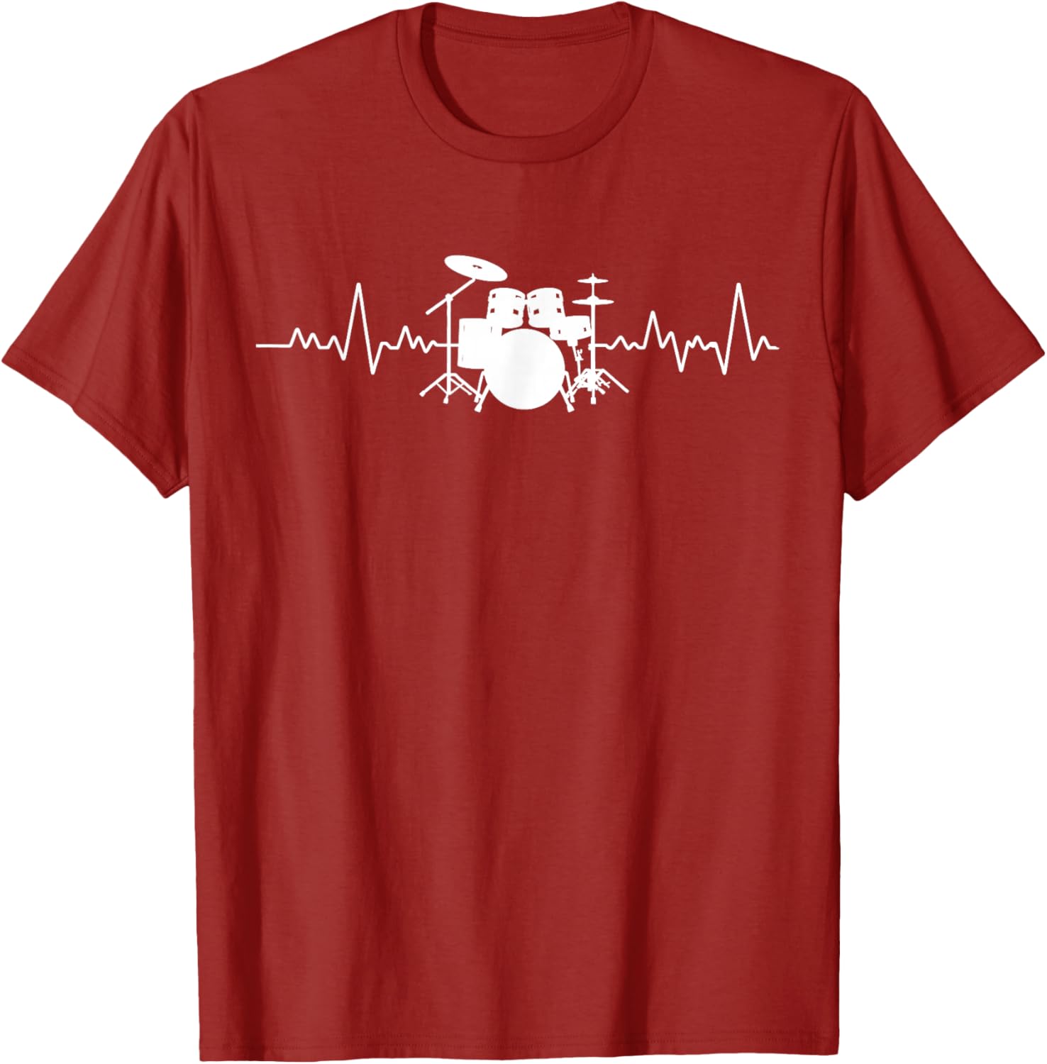 Drummer Heartbeat Pulse Graphic T-Shirt for Music Lovers and Musicians - 6