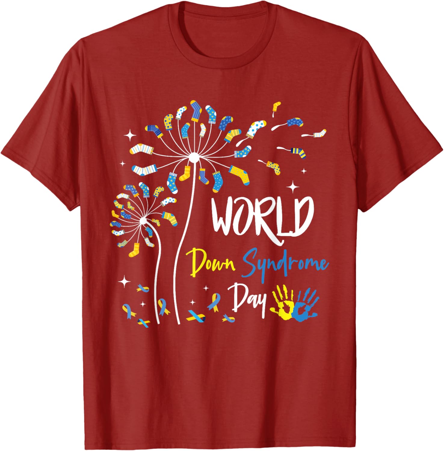 Rock Your Socks Down Syndrome Day Dandelion Awareness T-Shirt - 26