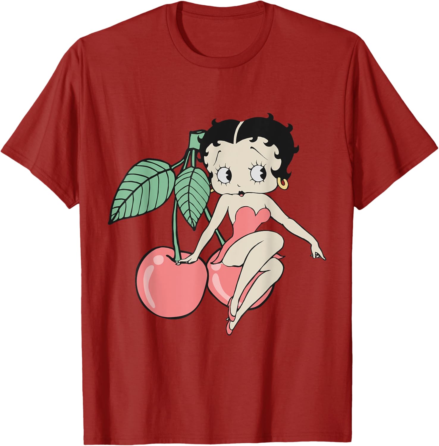 Vintage Betty Boop Red Cherry T-Shirt for Retro Fashion Lovers - 18