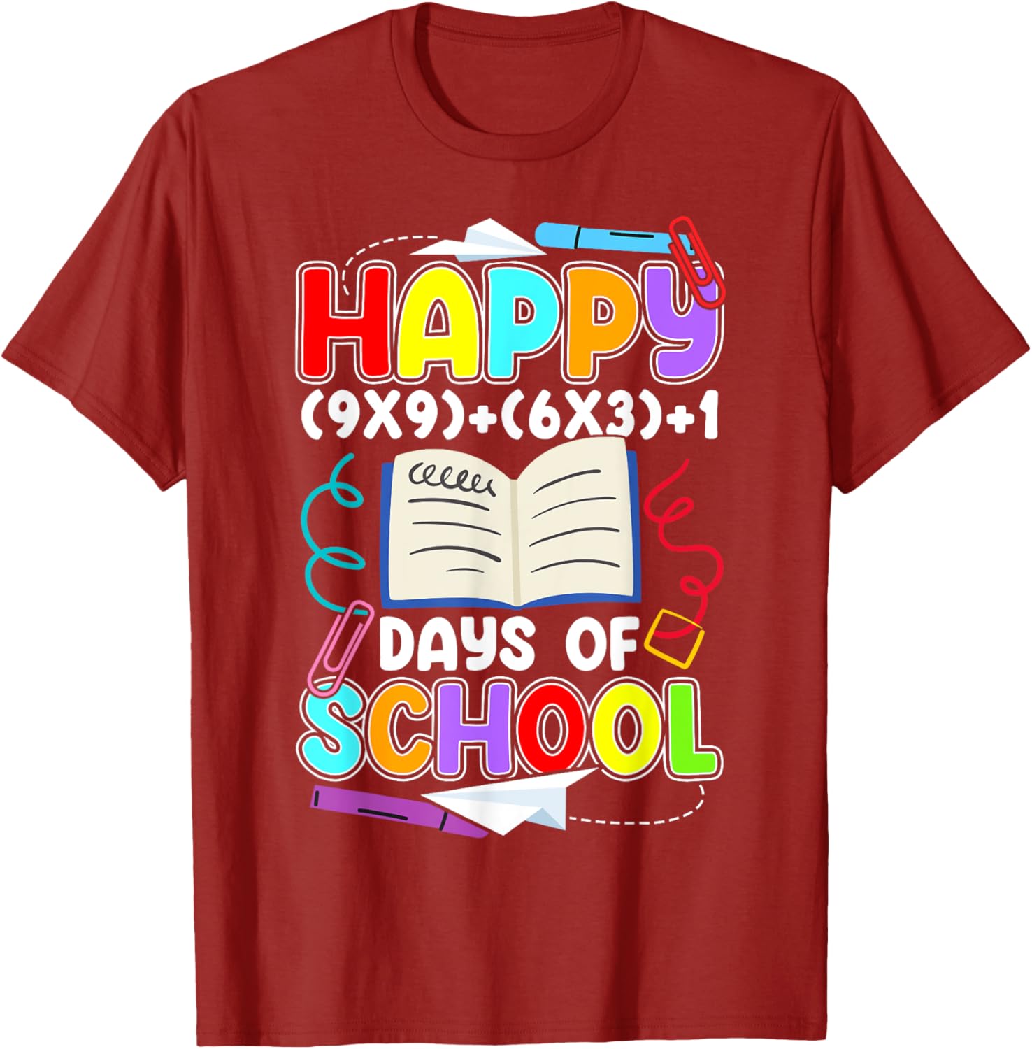 Happy 100 Days of School Math T-Shirt for Kids Celebrating 100th Day - 15