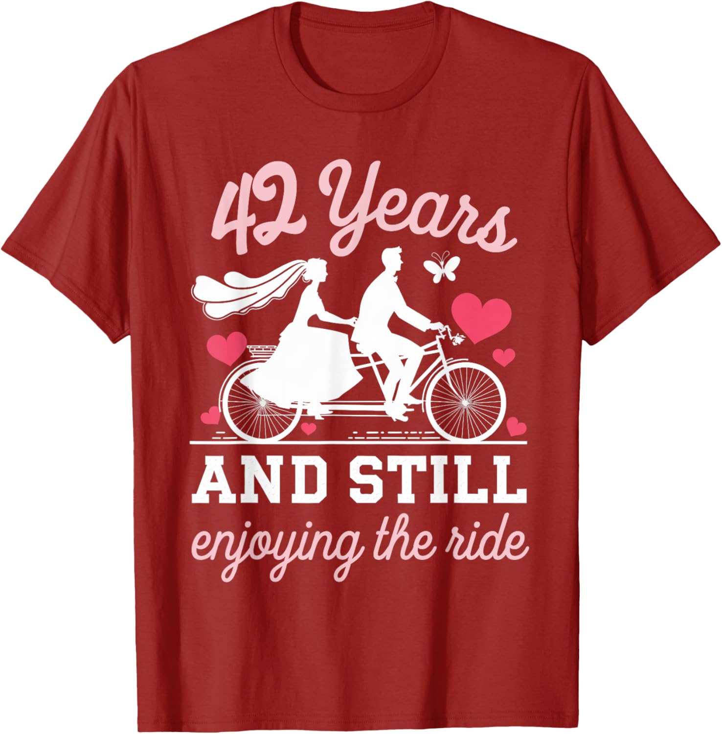 42nd Wedding Anniversary T-Shirt Enjoy the Ride 42 Years of Love - 10