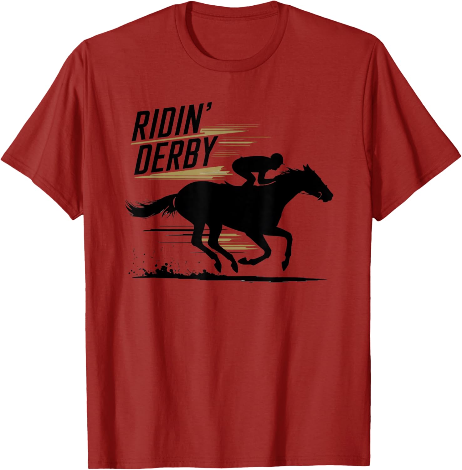 Ridin Derby Retro Horse Racing Fans Equestrian T-Shirt Fun Tee - 22