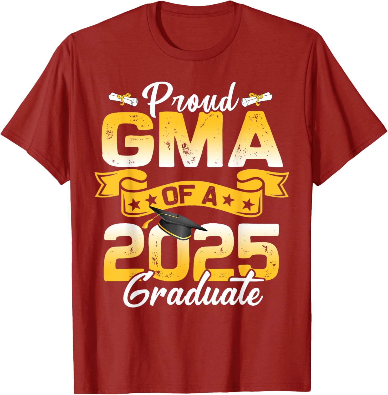 Proud Grandma Class of 2025 Graduation T-Shirt for Senior Celebration - 7