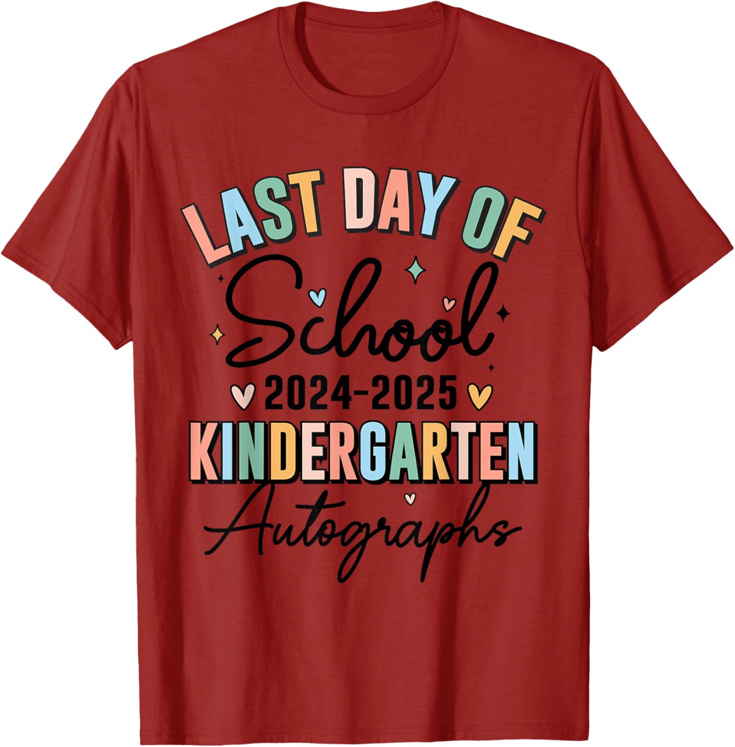 2024 Kindergarten Graduation T-Shirt for Boys and Girls with Autographs - 14