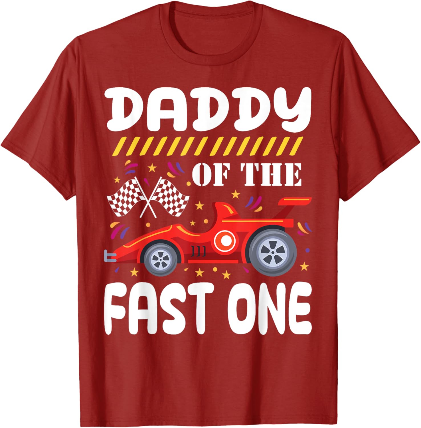 Daddy of the Fast One 1st Birthday Race Car Family Matching T-Shirt - 17