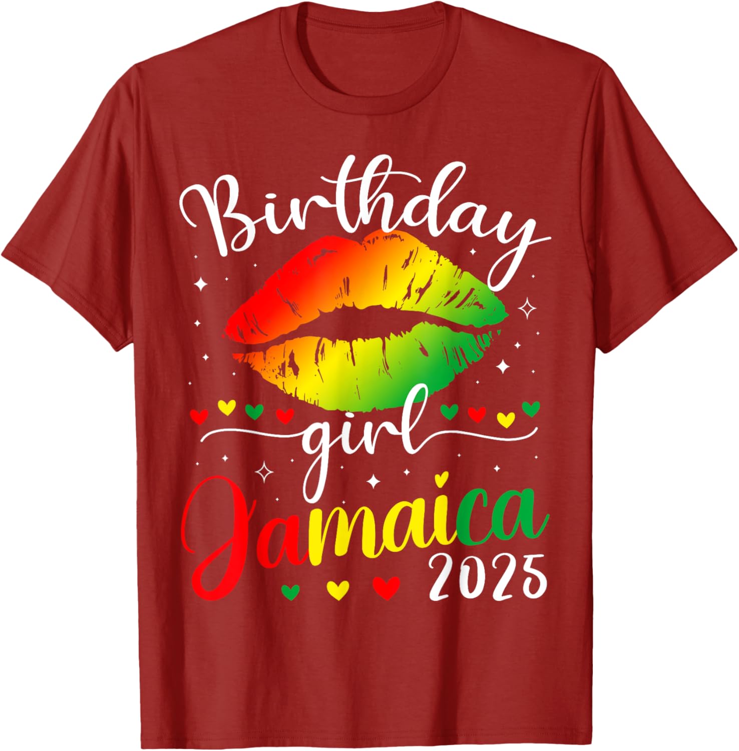 Jamaica 2025 Birthday Squad T-Shirt for Girls Fun Party Trip Outfit - 7
