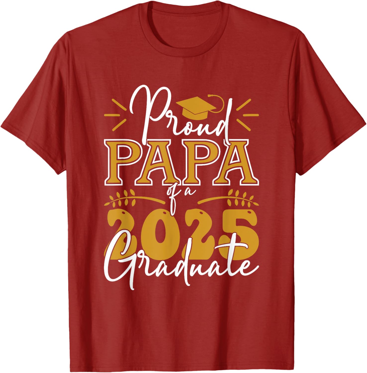 Proud Papa of a 2025 Graduate T-Shirt for Celebrating Achievements - 3