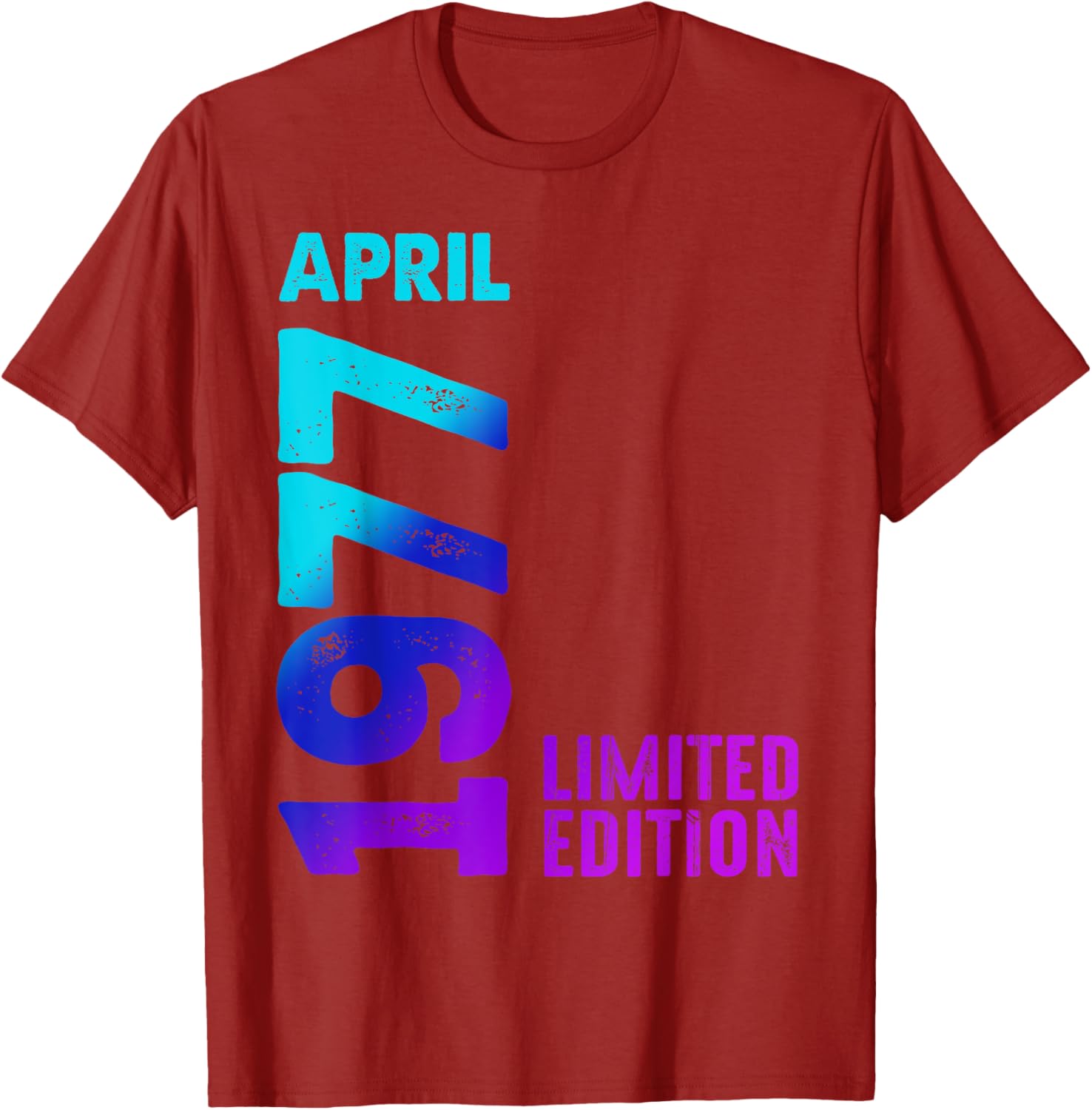 Vintage 1977 Retro T-Shirt Limited Edition Celebrate April Birthdays - 5