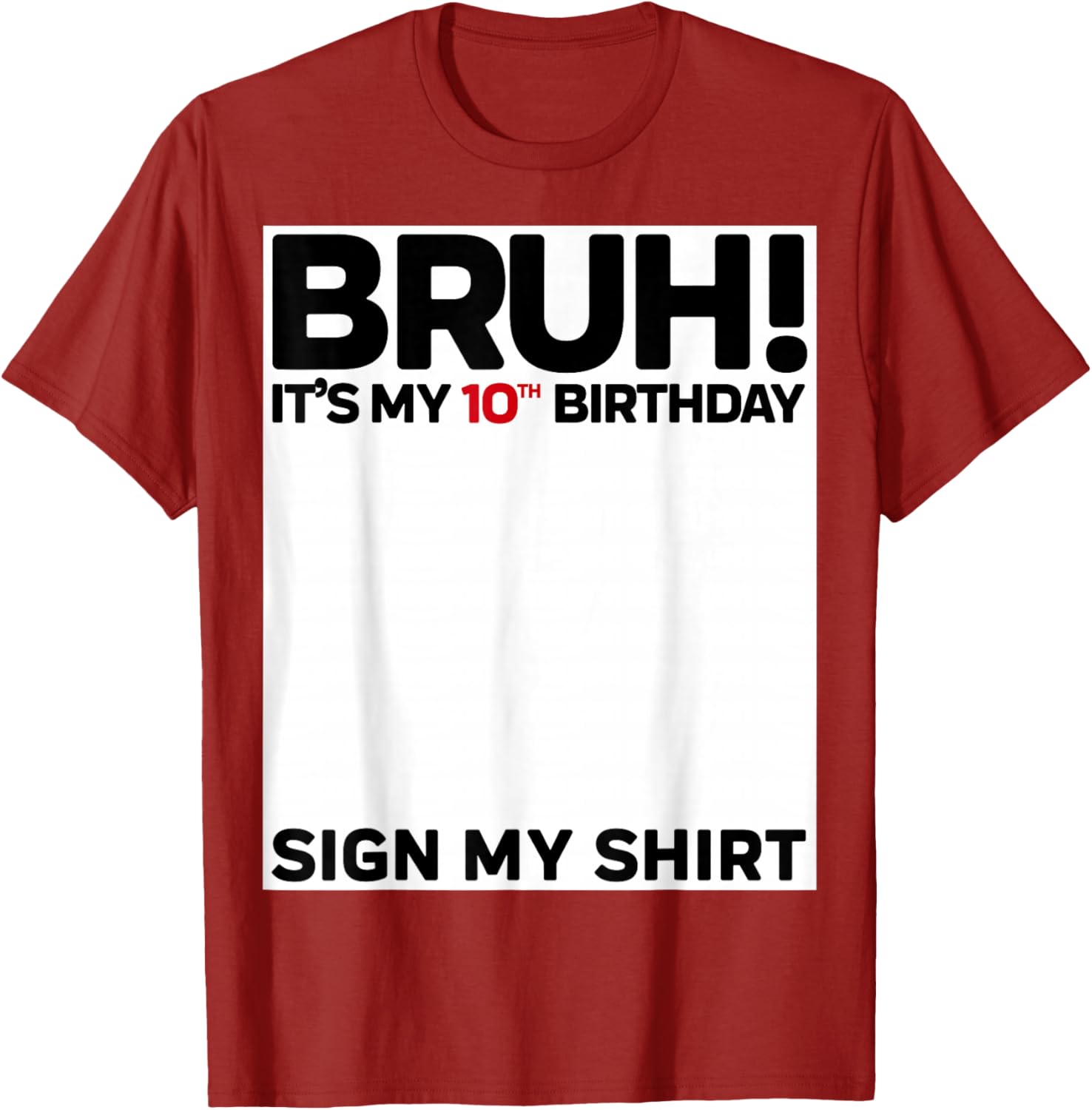 Funny 10th Birthday T-Shirt for Kids Sign My Shirt Gift Idea - 6
