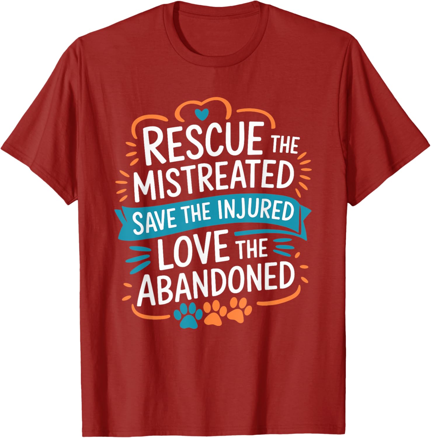 Rescue Mistreated Pets T-Shirt for Dog and Cat Lovers - Save Lives! - 11