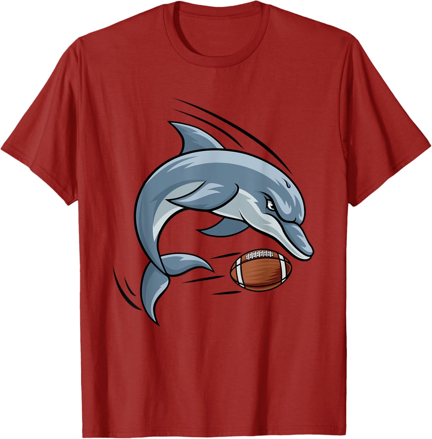 Dolphin Cartoon Character Football T-Shirt for Fun and Sporty Style - 9