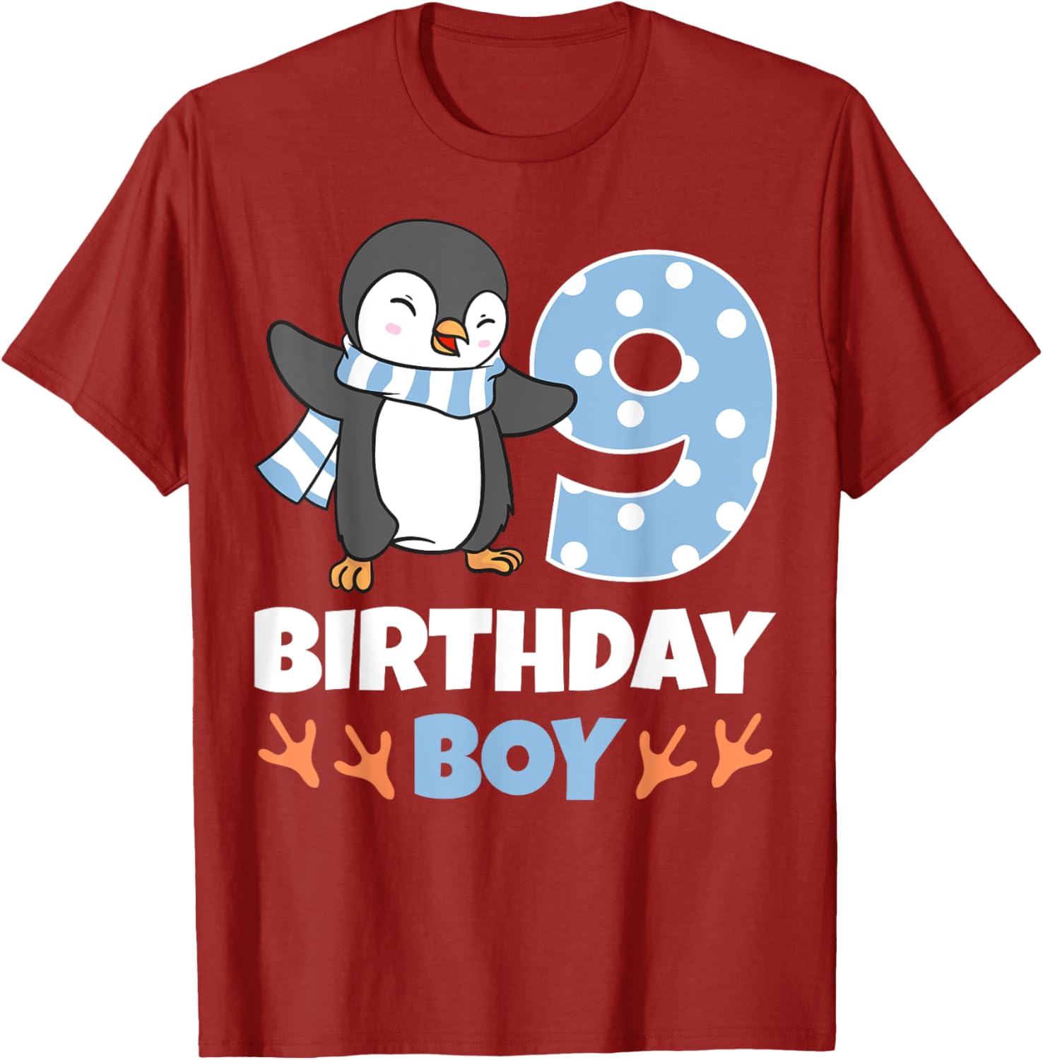 Penguin 9th Birthday Winter Theme T-Shirt for Boys Fun Celebration - 22