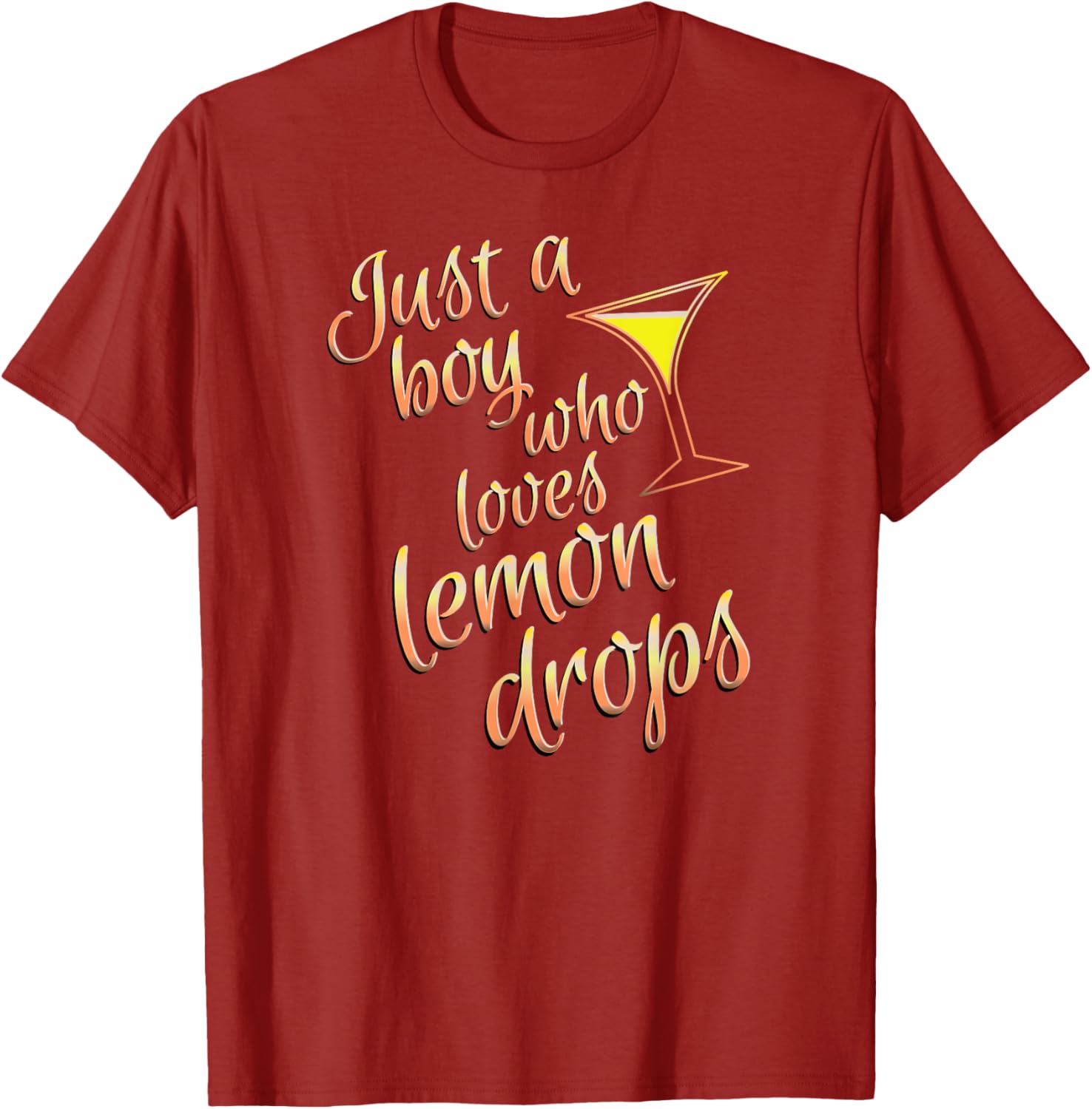Lemon Drop Martini Boys T-Shirt for Fans of Fun Cocktails - 2