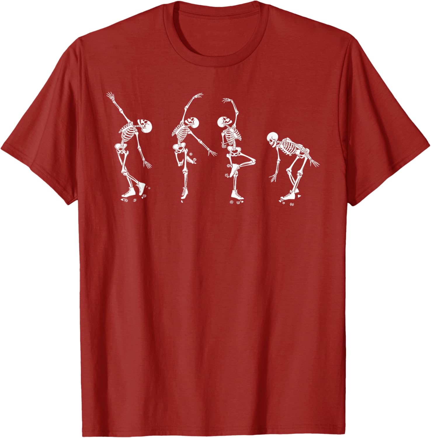 Skeletons Dancing on Roller Skates T-Shirt for Roller Derby Fans - 9
