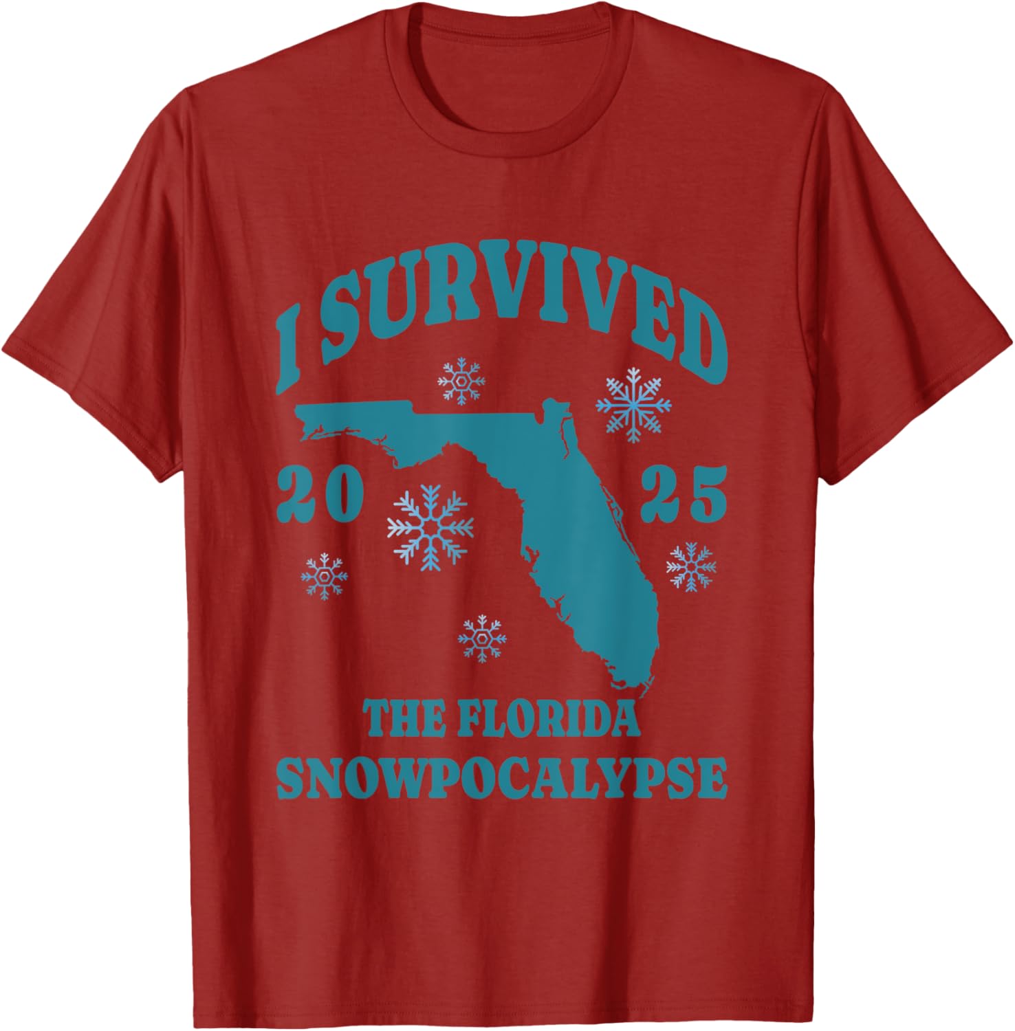 I Survived the Florida Snowpocalypse 2025 Graphic Tee Shirt - 16