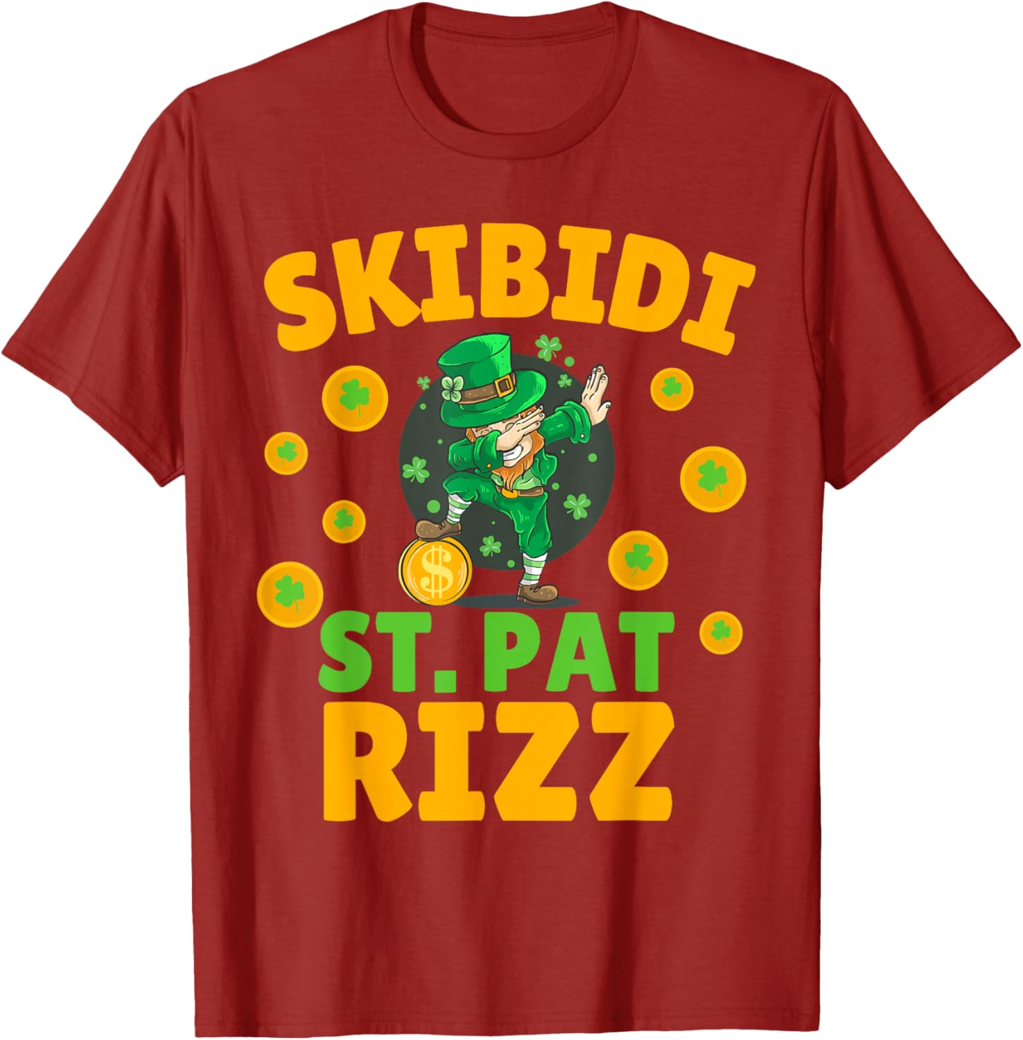 Funny St Patrick's Day Irish Skibidi Rizz T-Shirt for Festive Style - 23